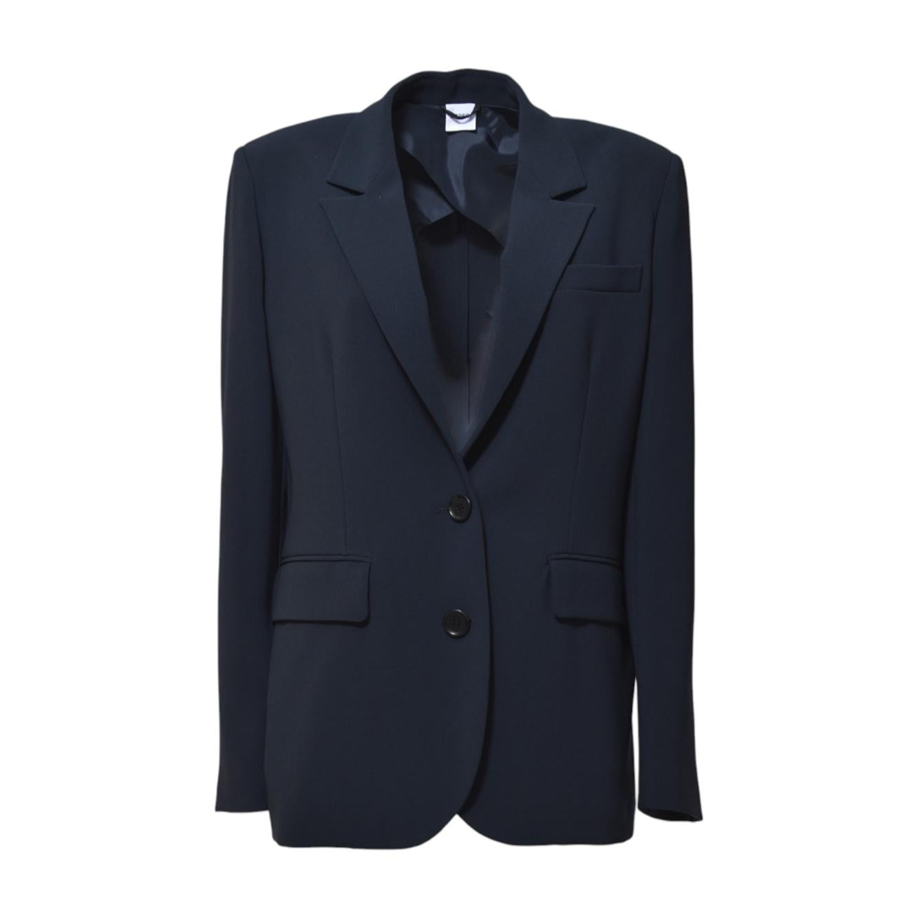 Giacca monopetto in cady blu notte Aspesi 