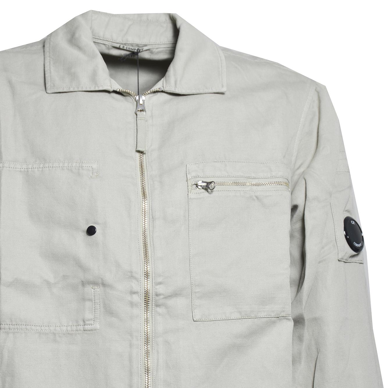 overshirt in cotton/linen 