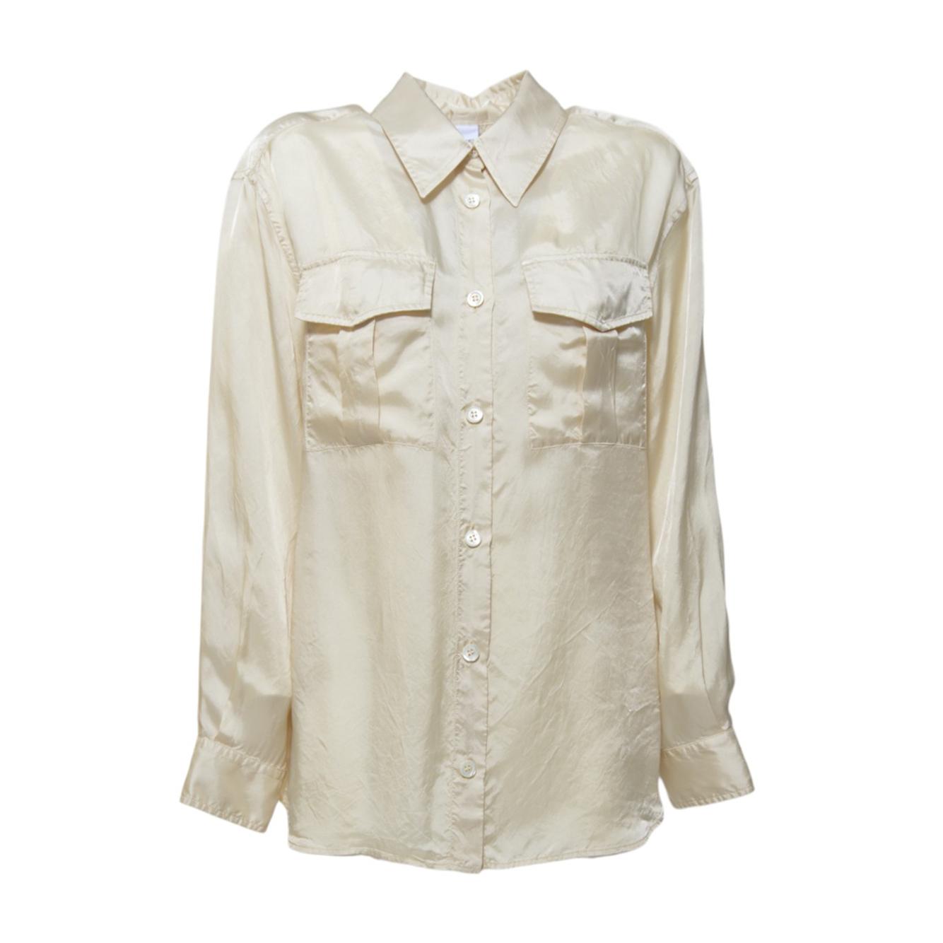 Blusa in raso di viscosa ecrù Aspesi 
