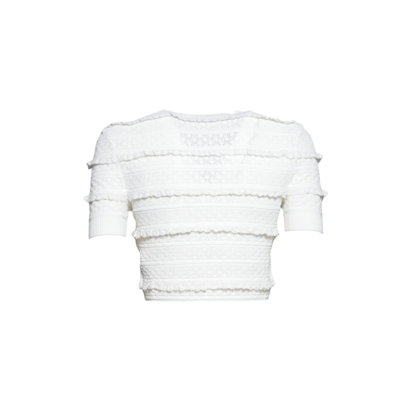 pointelle knit top 