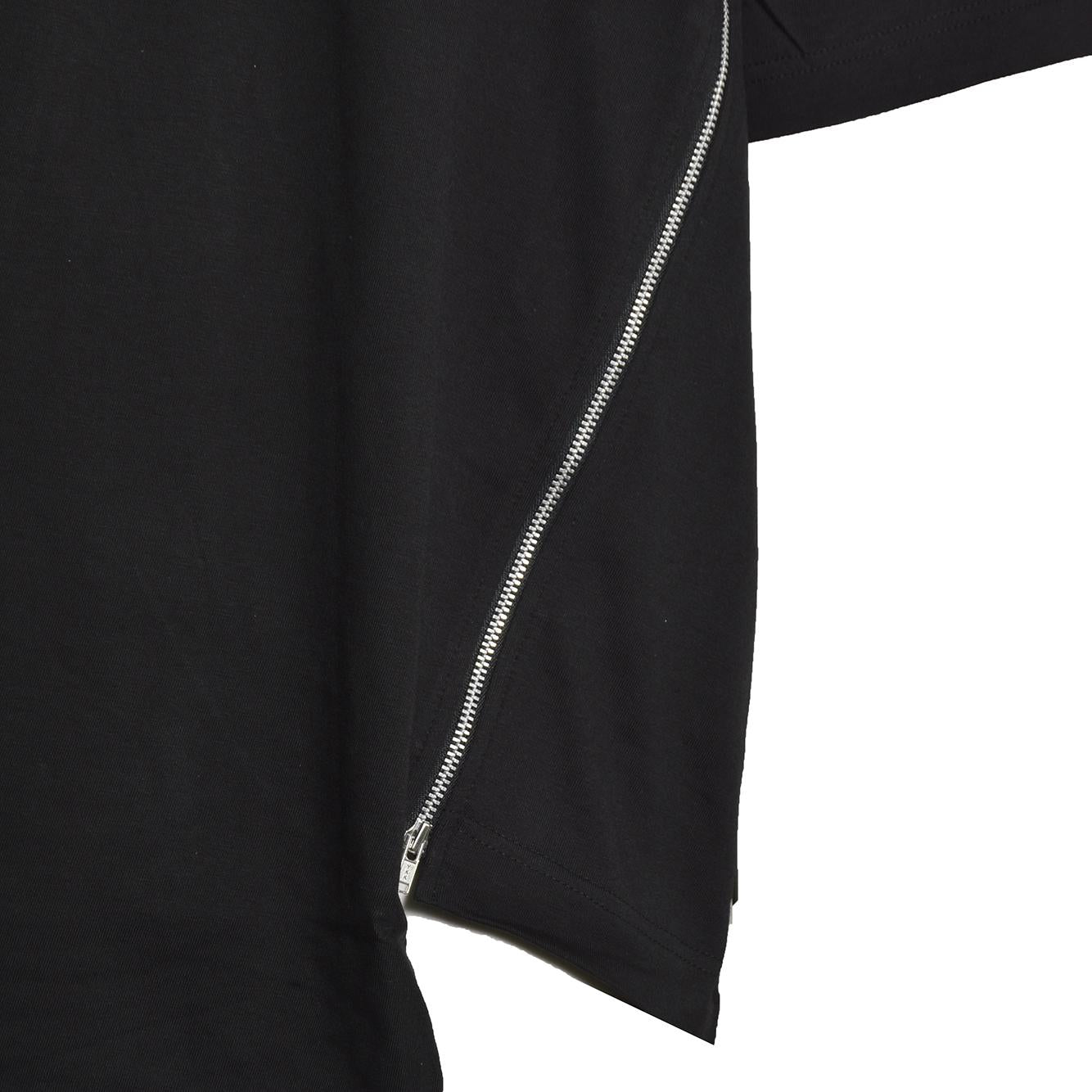 mens t-shirt zip con spacco 