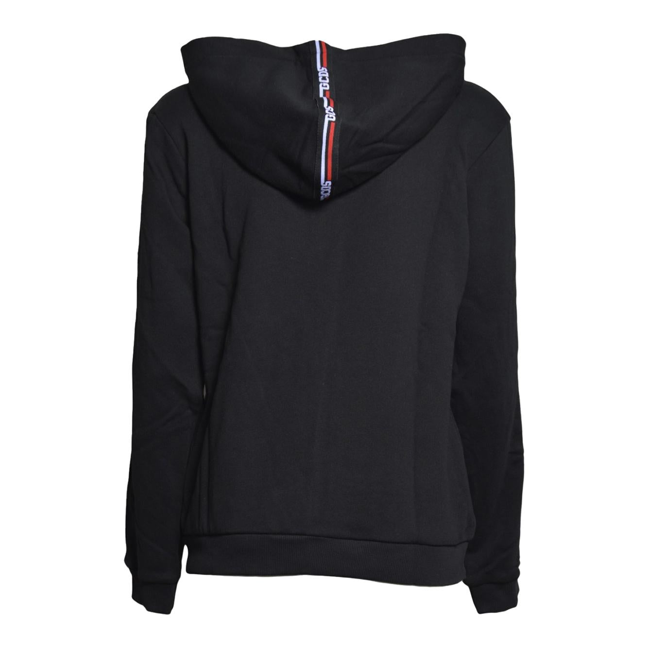 logo tape hoodie zip 