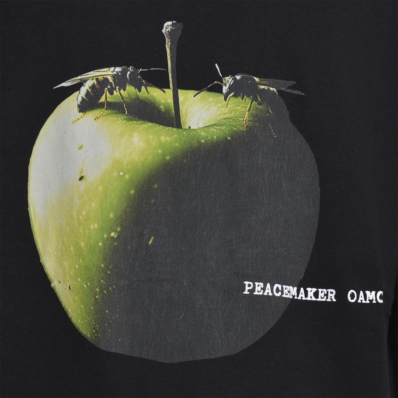 oversize tee apple print 
