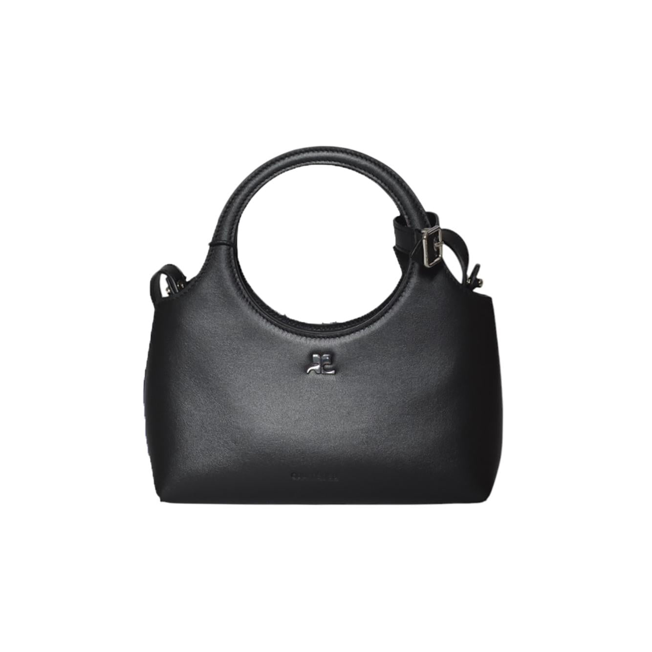 Borsa Mini Holy Day in pelle nera Courrèges 