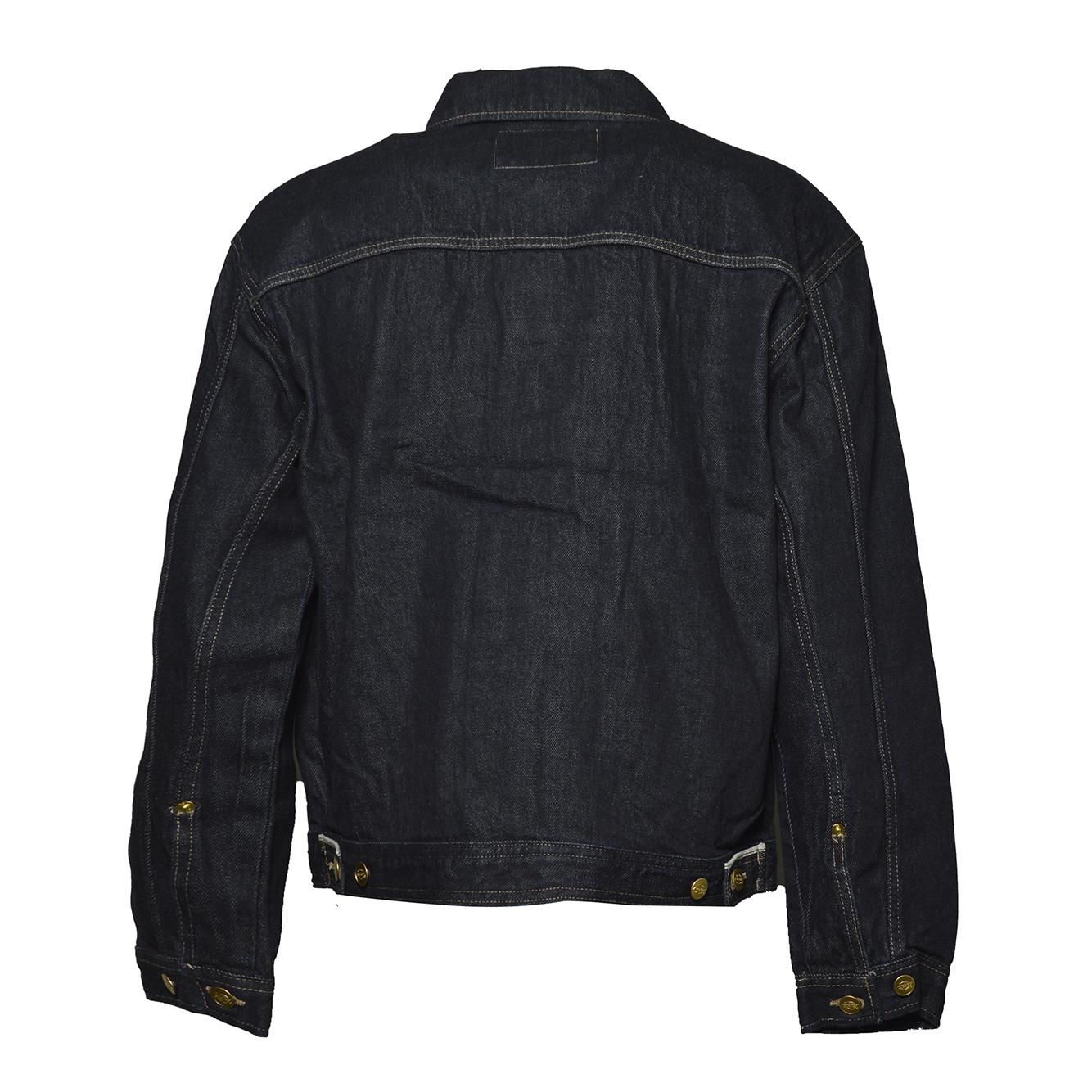 selvedge pleated denim jacket 