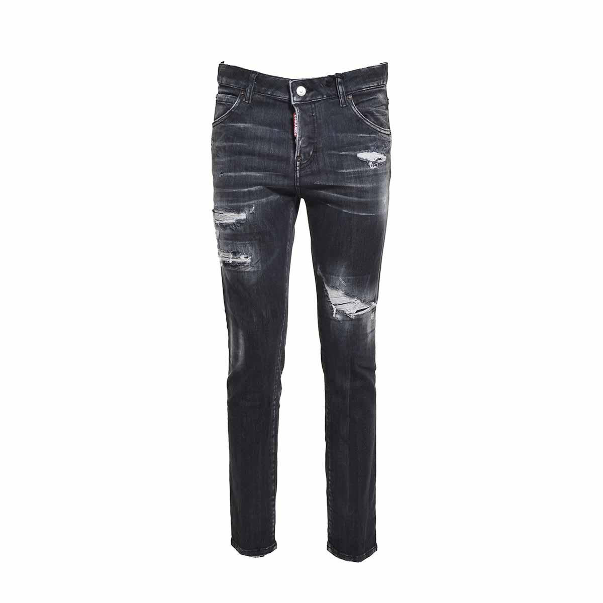 Jeans Cool Girl Jean nero effetto vintage Dsquared2 