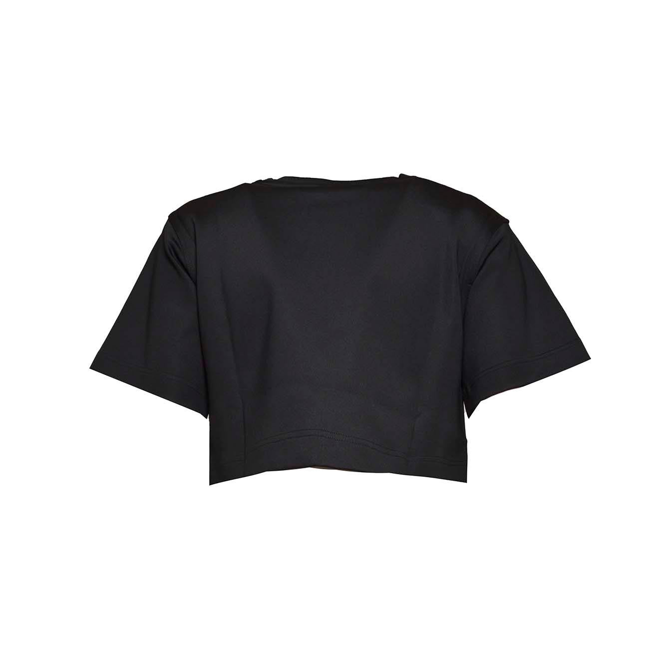 T-shirt Messico cropped in jersey nero Max Mara 