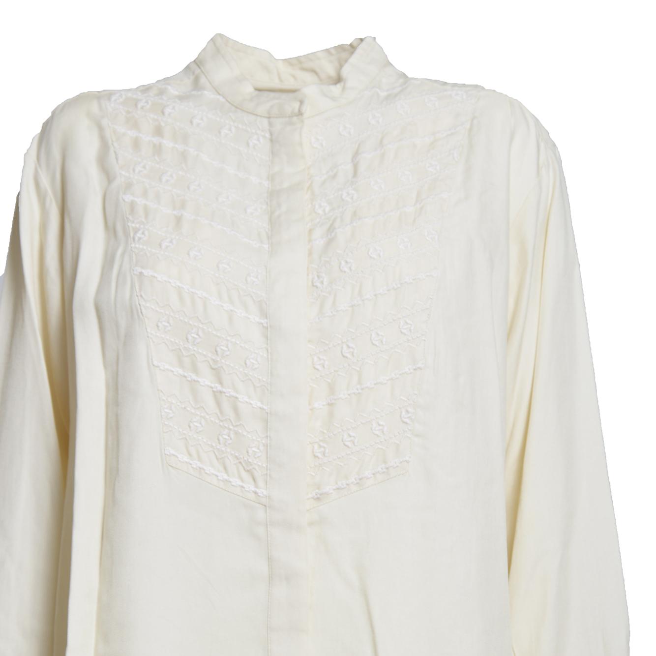 Blusa Britten in cotone ecrù con ricami Isabel Marant 