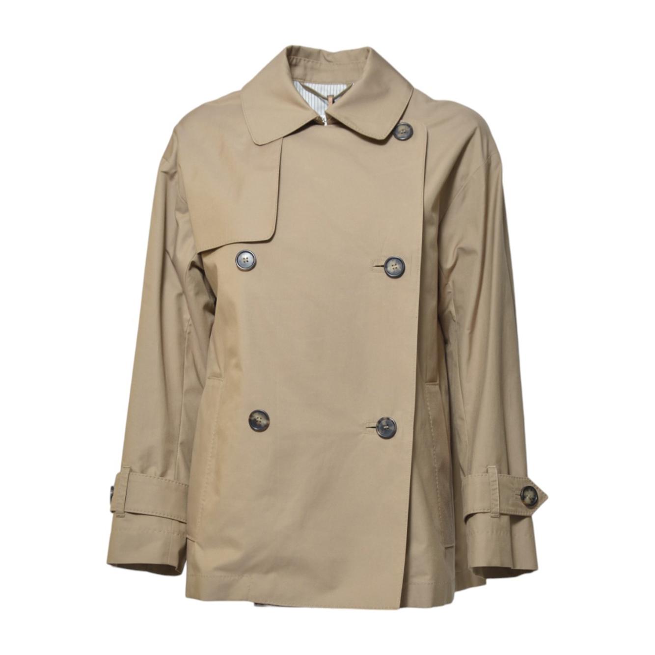 Trench Zeno in twill antigoccia beige scuro Max Mara The Cube 