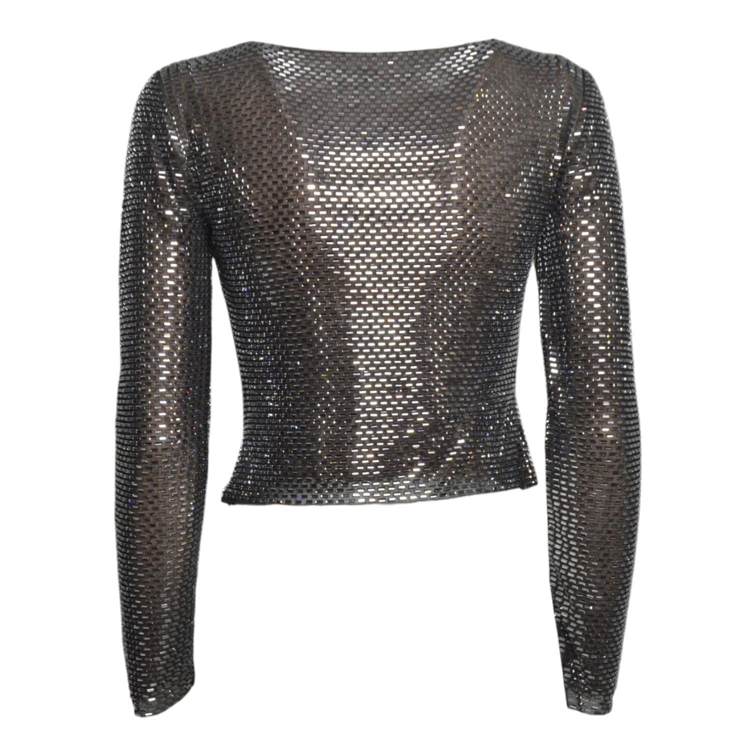 gunmetal rhinestone top 