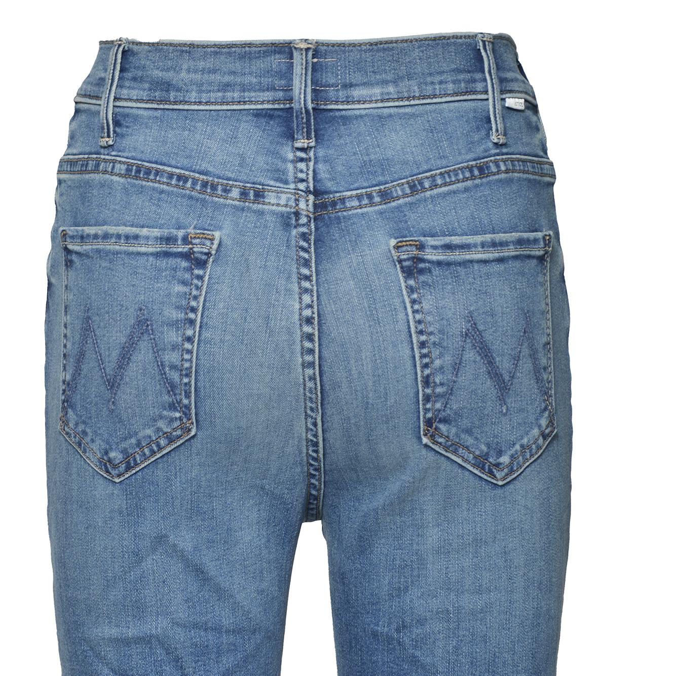 Jeans in cotone The Hustler Ankle Fray blu Mother Women 