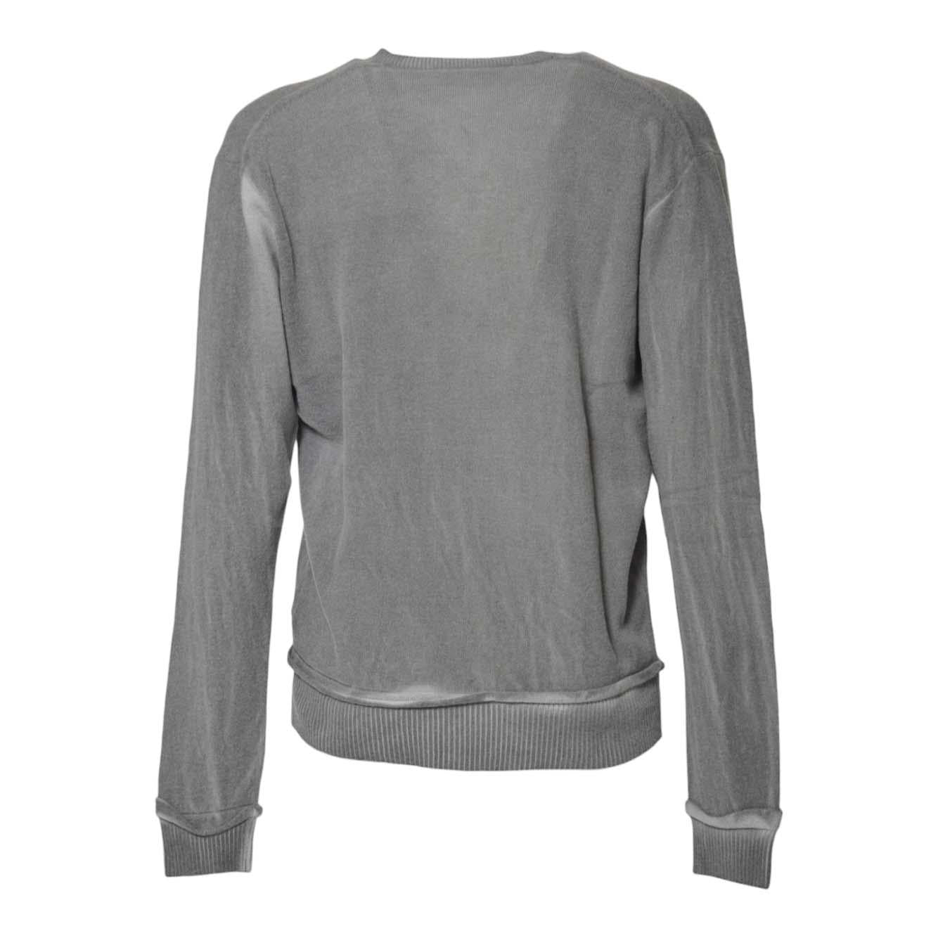 parallel v-neck grey spray dye cherub wool 