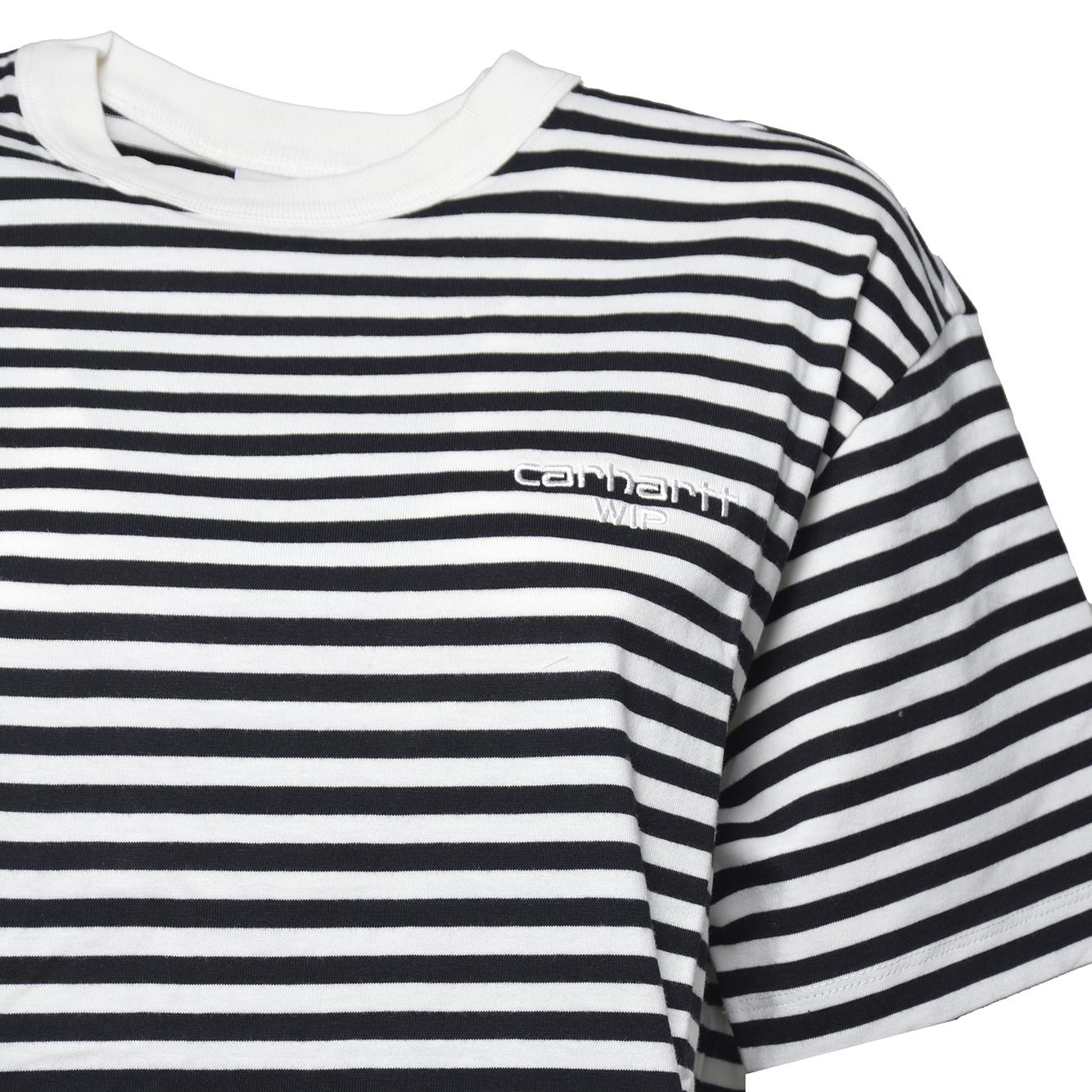 w' s/s ezra t-shirt cotton single jersey, righe 