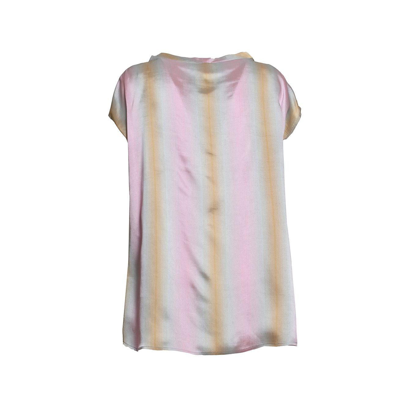 Top in saglia di viscosa e seta multicolore Aspesi 