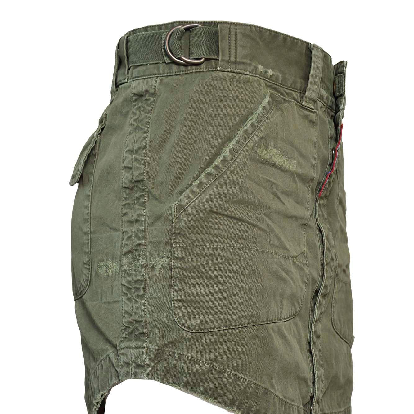 Minigonna Military in cotone verde Dsquared2 