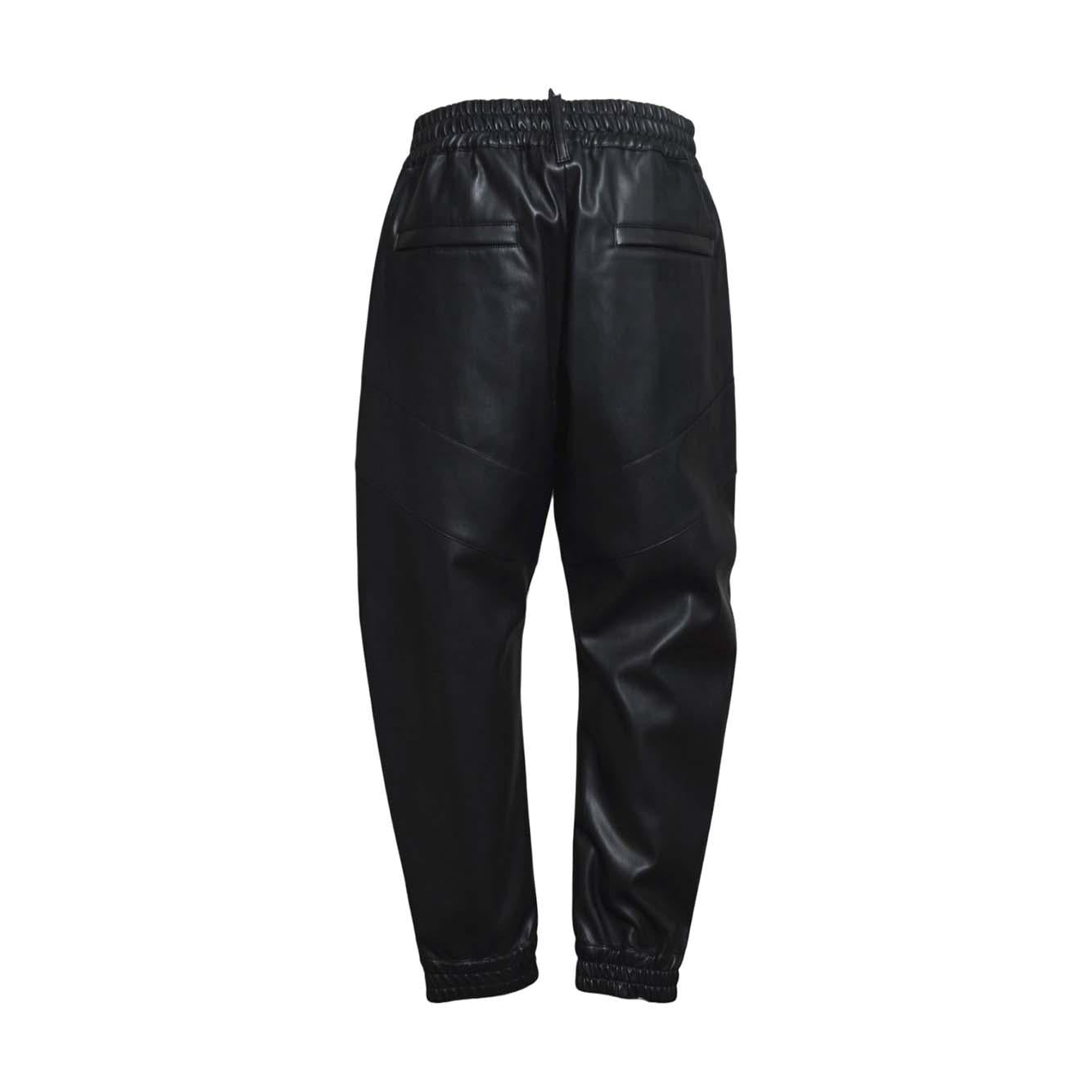 faux leather jogging pant 