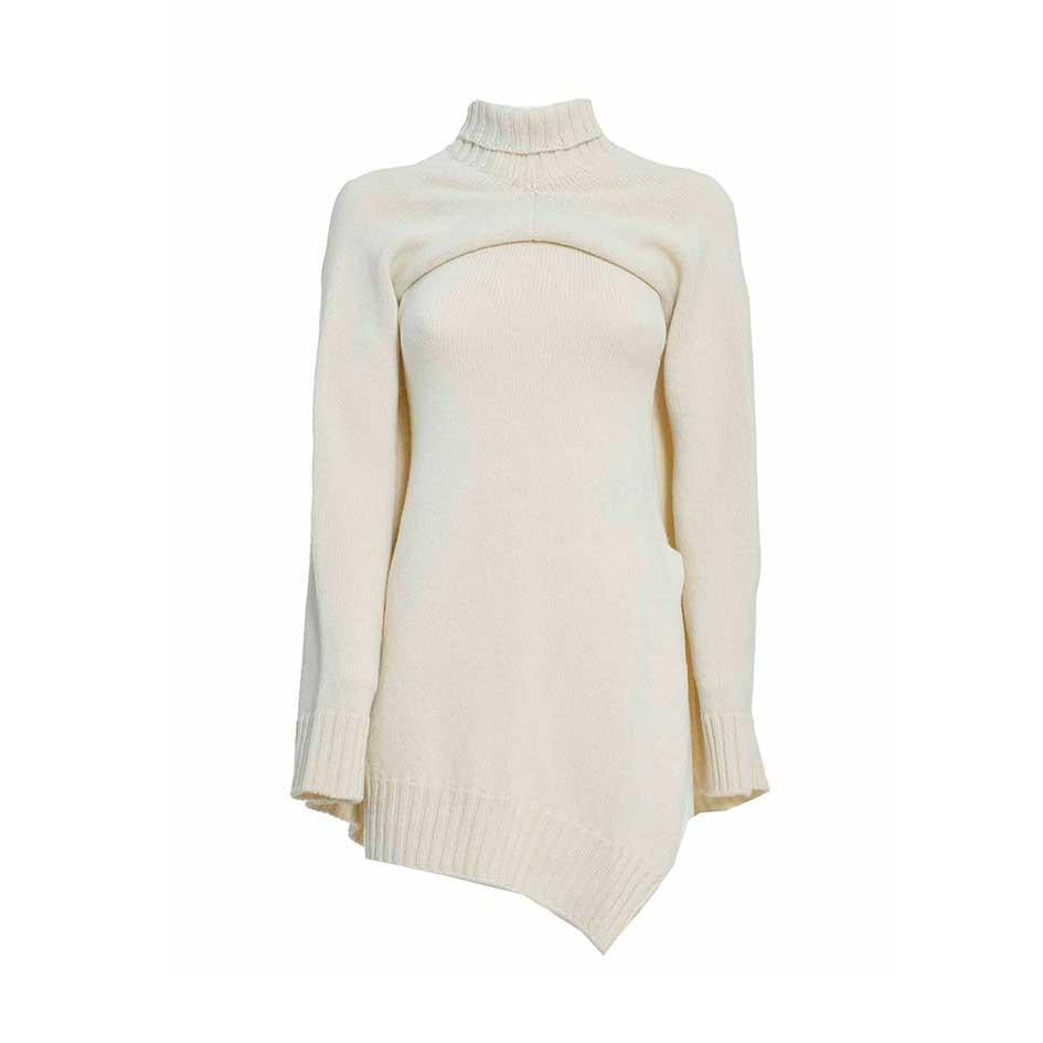 Felpa in maglia panna set 2 pezzi in lana Jil Sander 