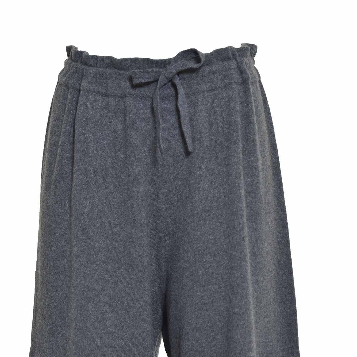 Pantalone a palazzo antracite in maglia Jil Sander+ 