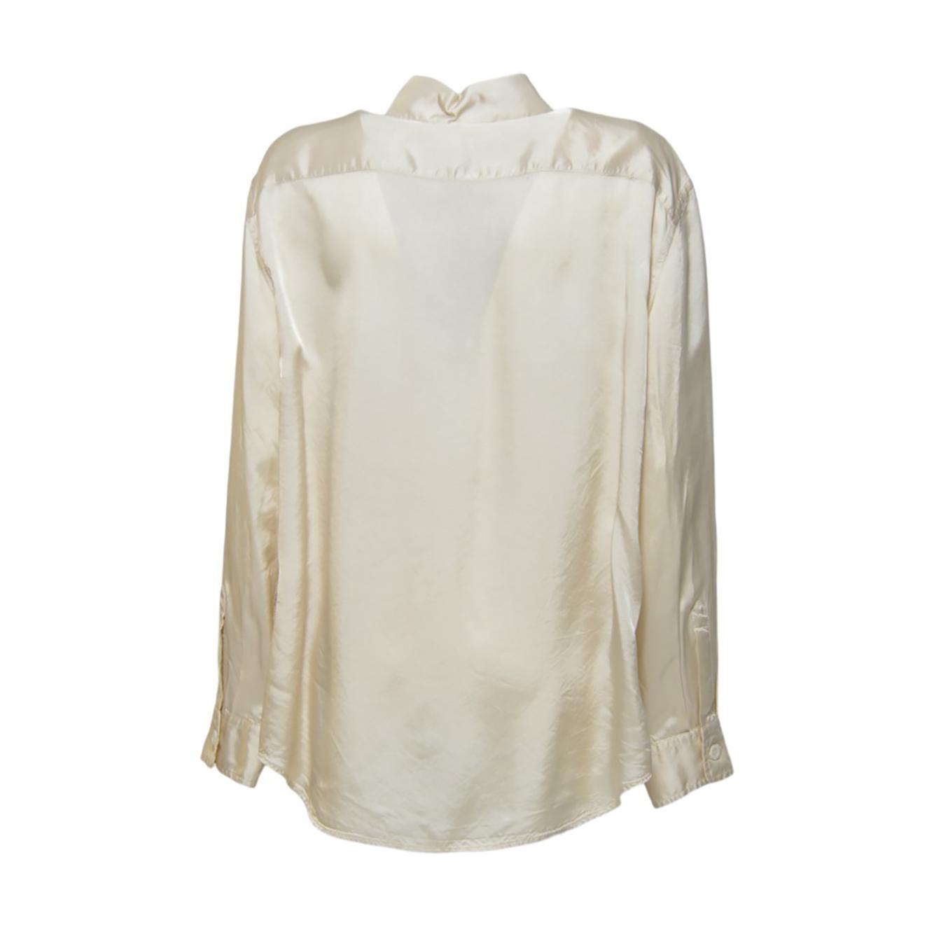 Blusa in raso di viscosa ecrù Aspesi 