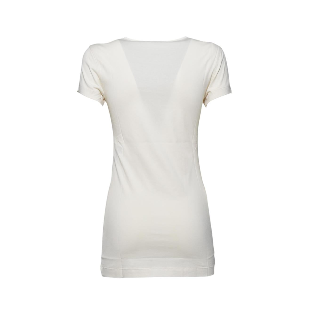 T-shirt lunga in cotone bianco Lemaire 