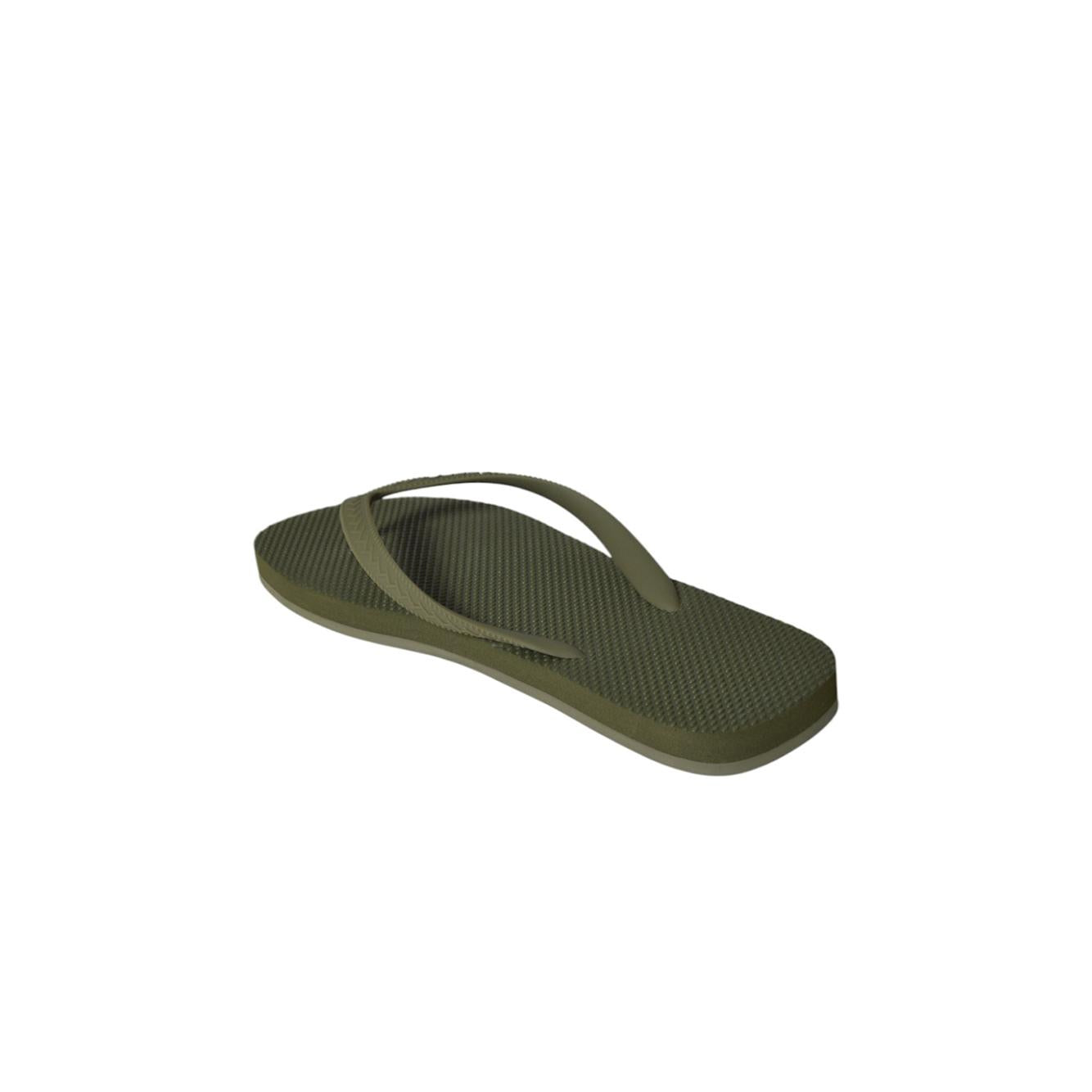 Infradito Logo in gomma verde oliva Dsquared2 