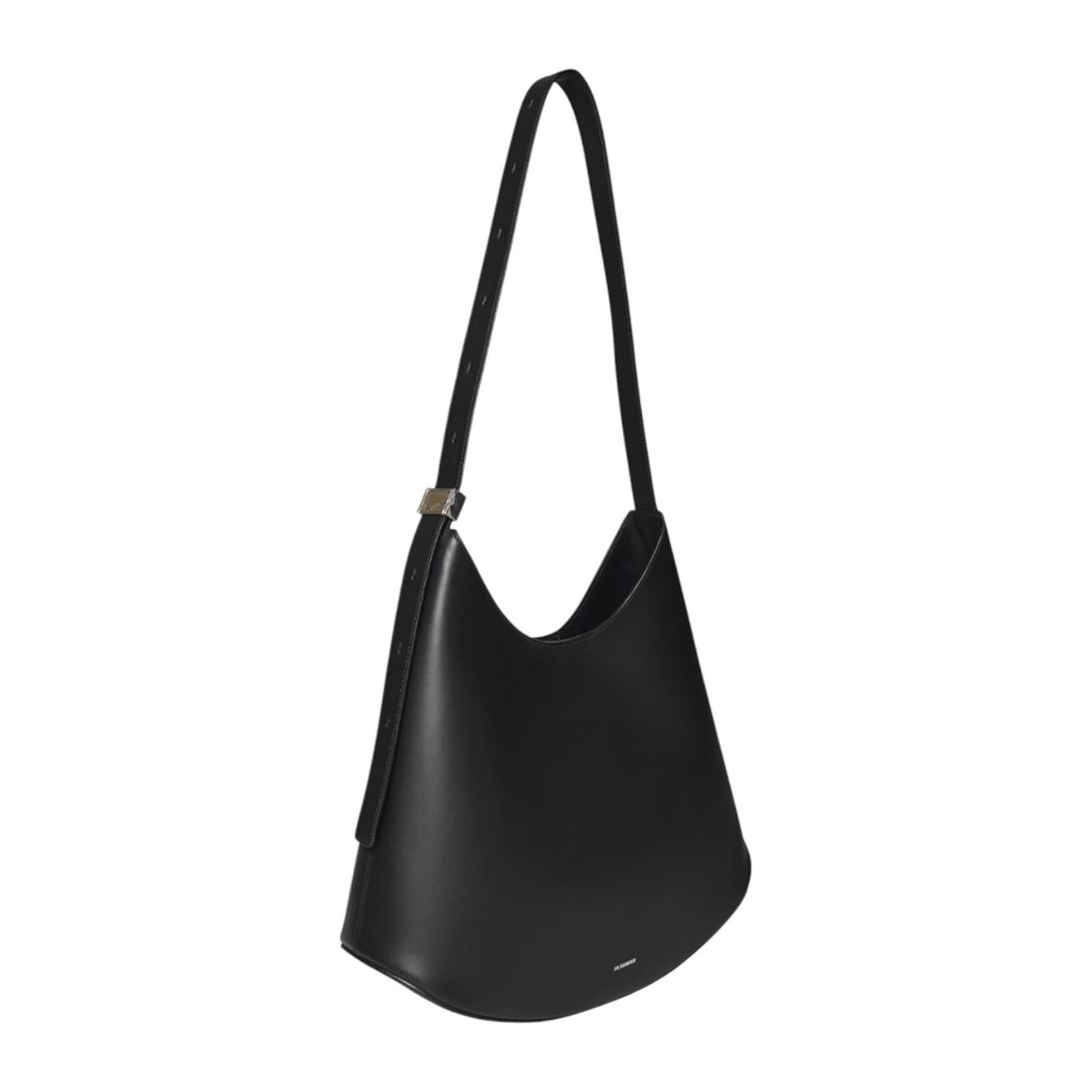 Borsa Eldorado media in pelle nera Jil Sander 