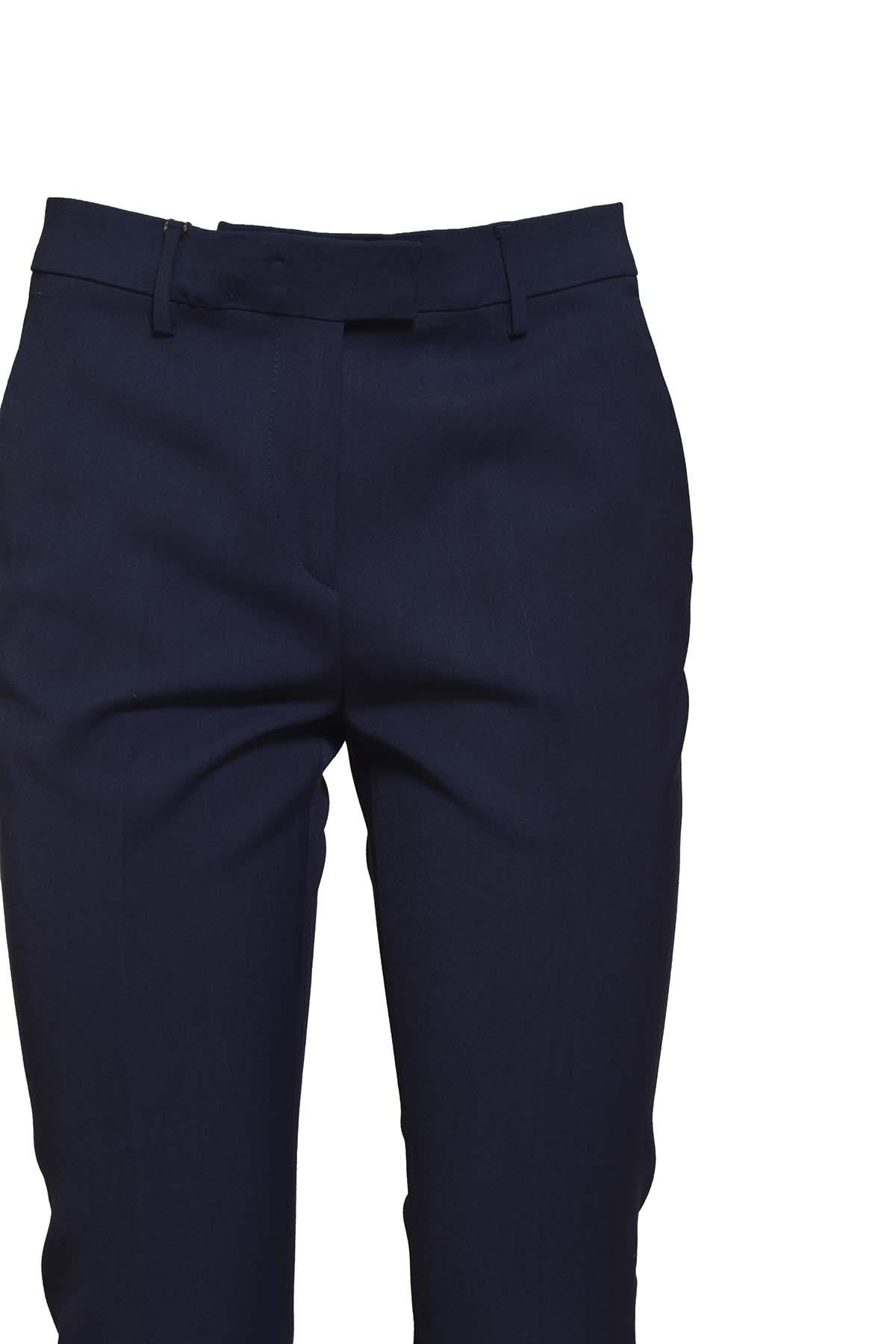 Pantalone dritto in viscosa blu Etro 