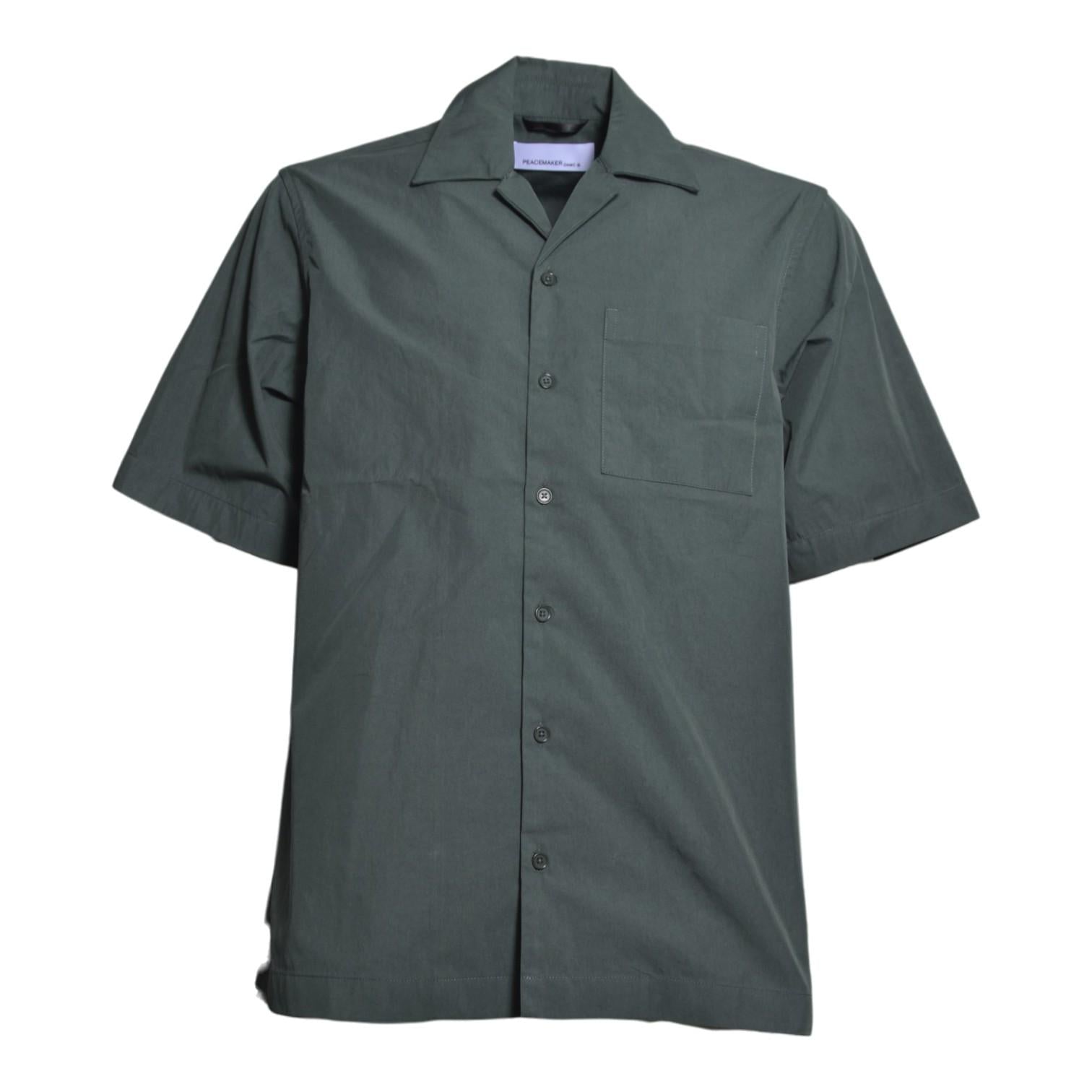 boxy s/s shirt dark green 