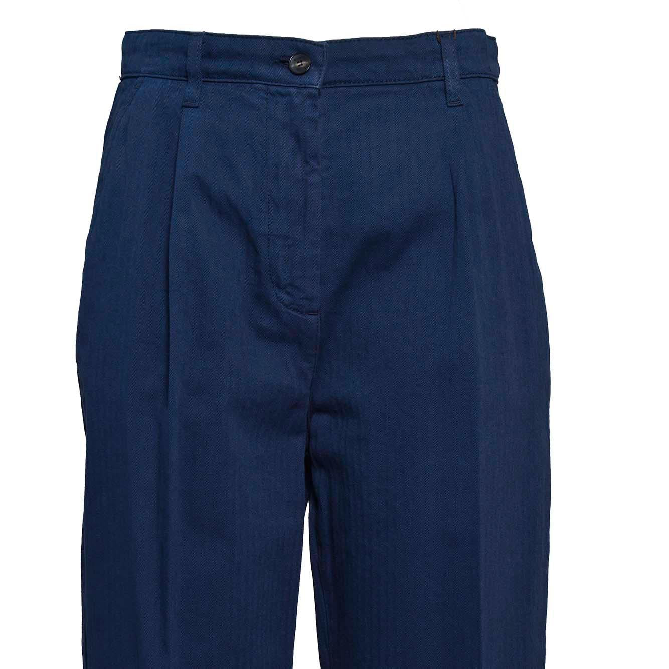 Pantalone in denim blu con motivo spinato Etro 