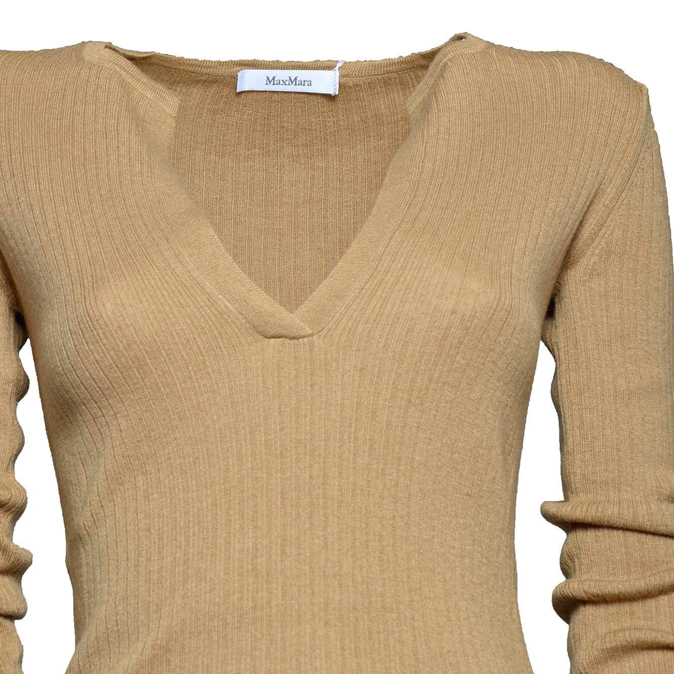 Pullover Urlo in maglia di seta cammello Max Mara 