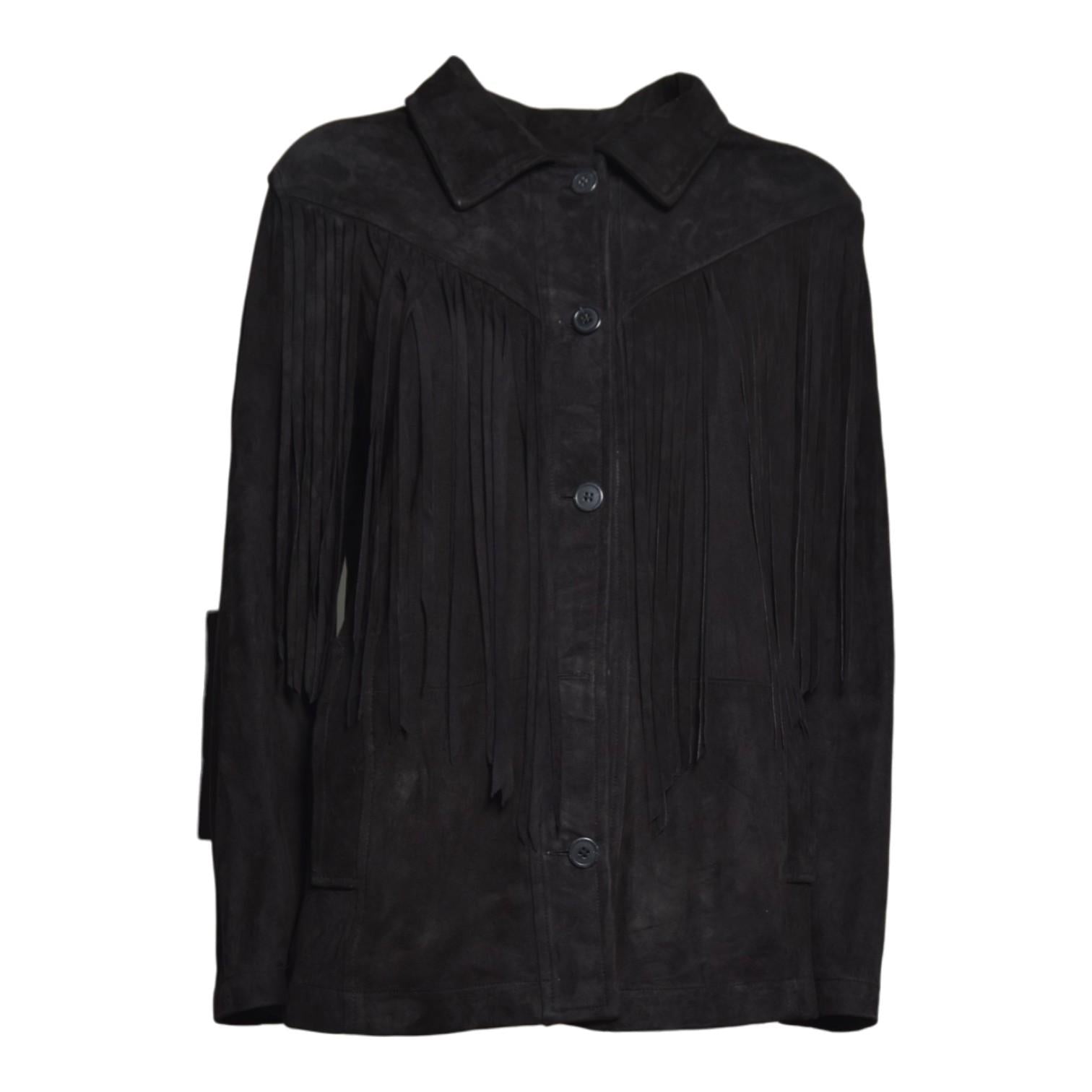 azzura camicia100% vera pelle camoscio 