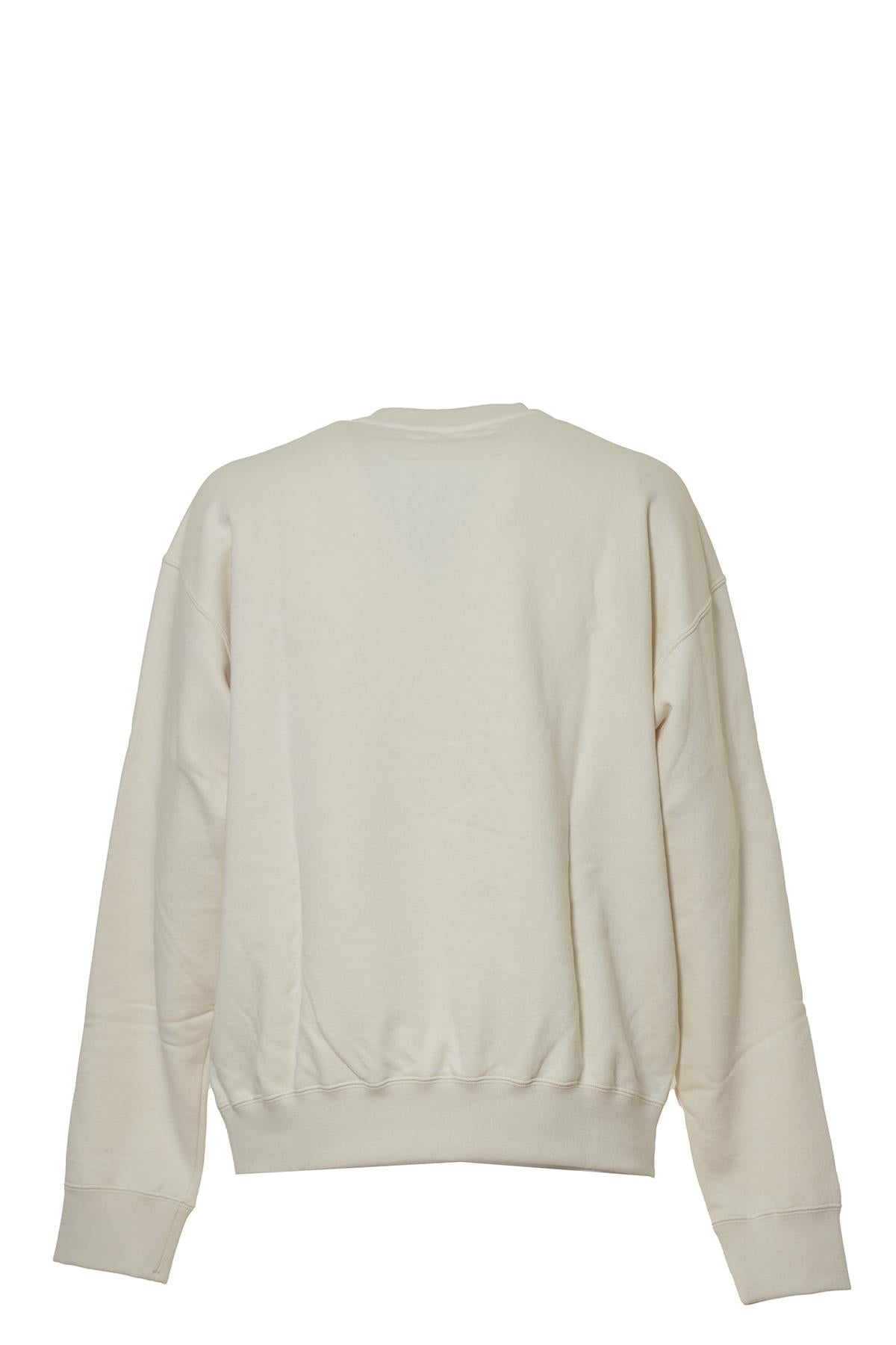 Felpa girocollo in cotone bianco naturale Jil Sander+ 