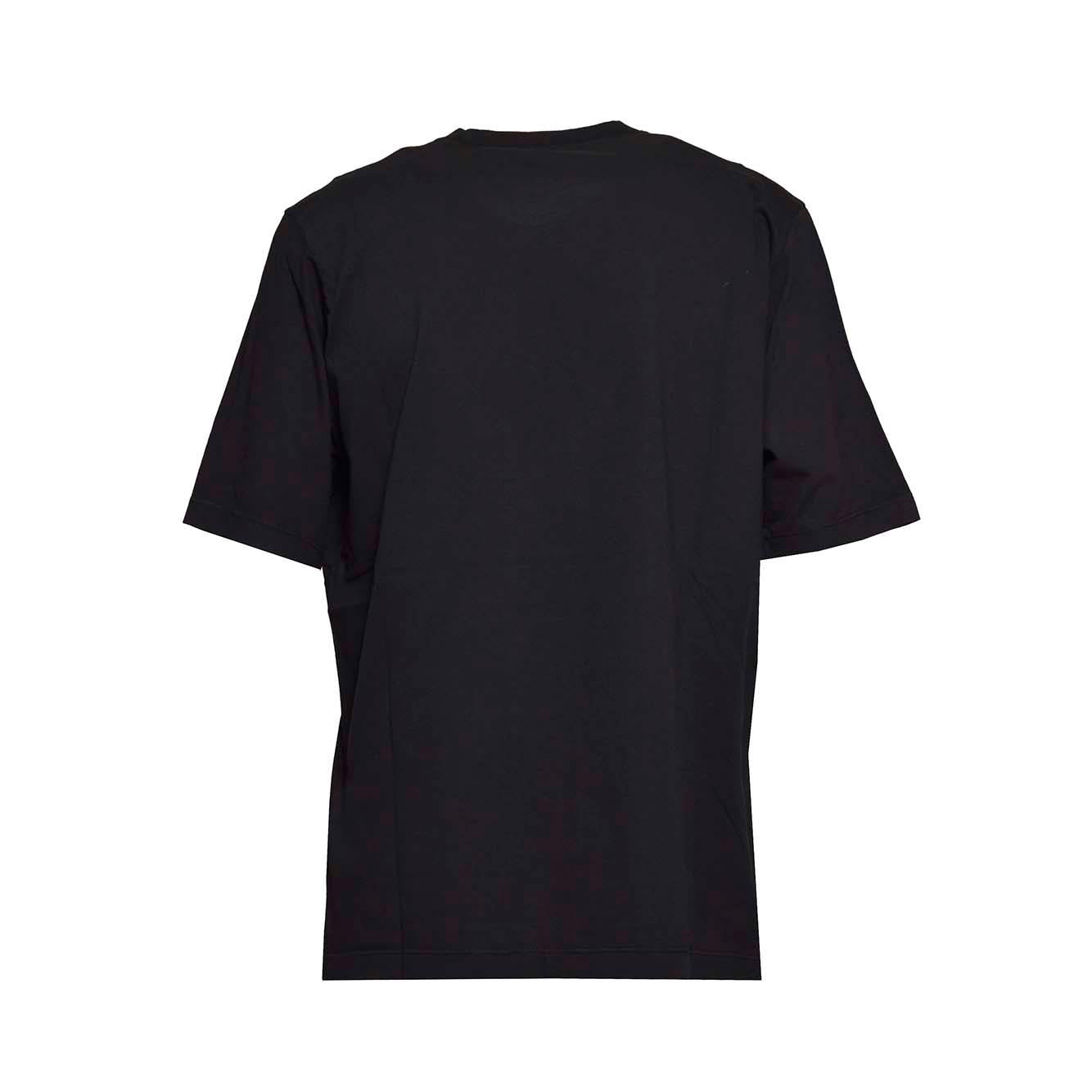 T-shirt Loose Fit in cotone nero stampa logo Dsquared2 