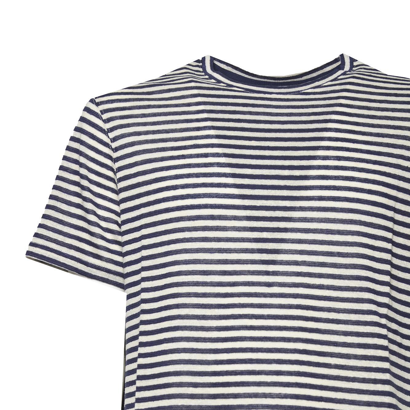 dover stripes man striped cotton-linen tshirt 
