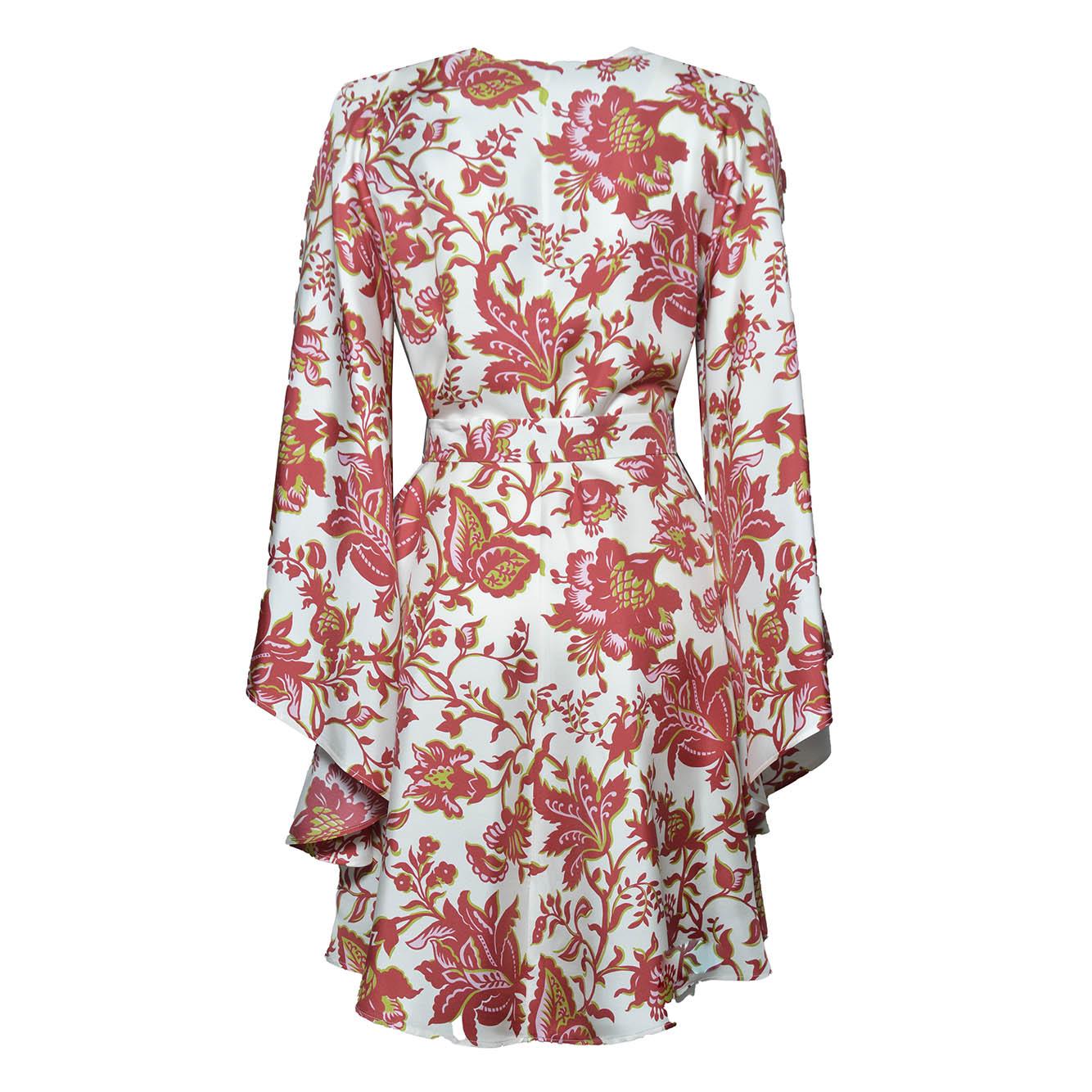 women's mini blouson dress with belt 
