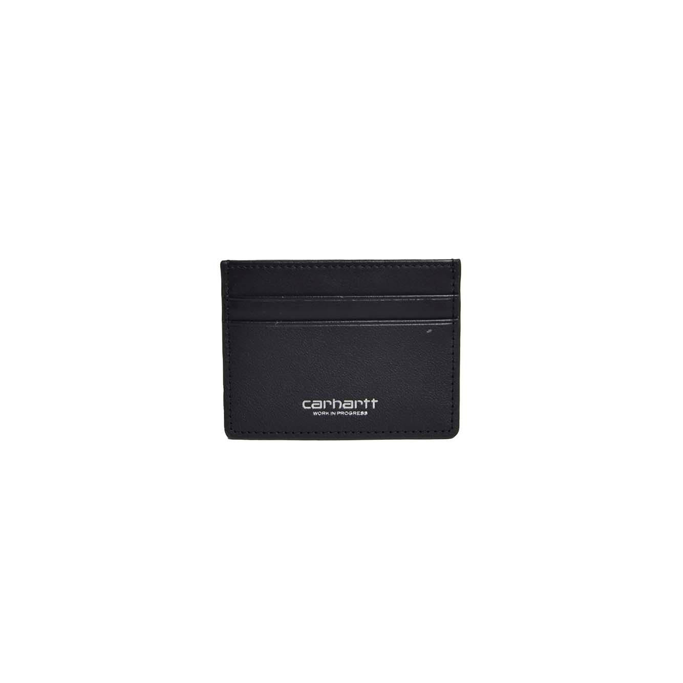 Portacarte Vegas in pelle nera Carhartt Wip 