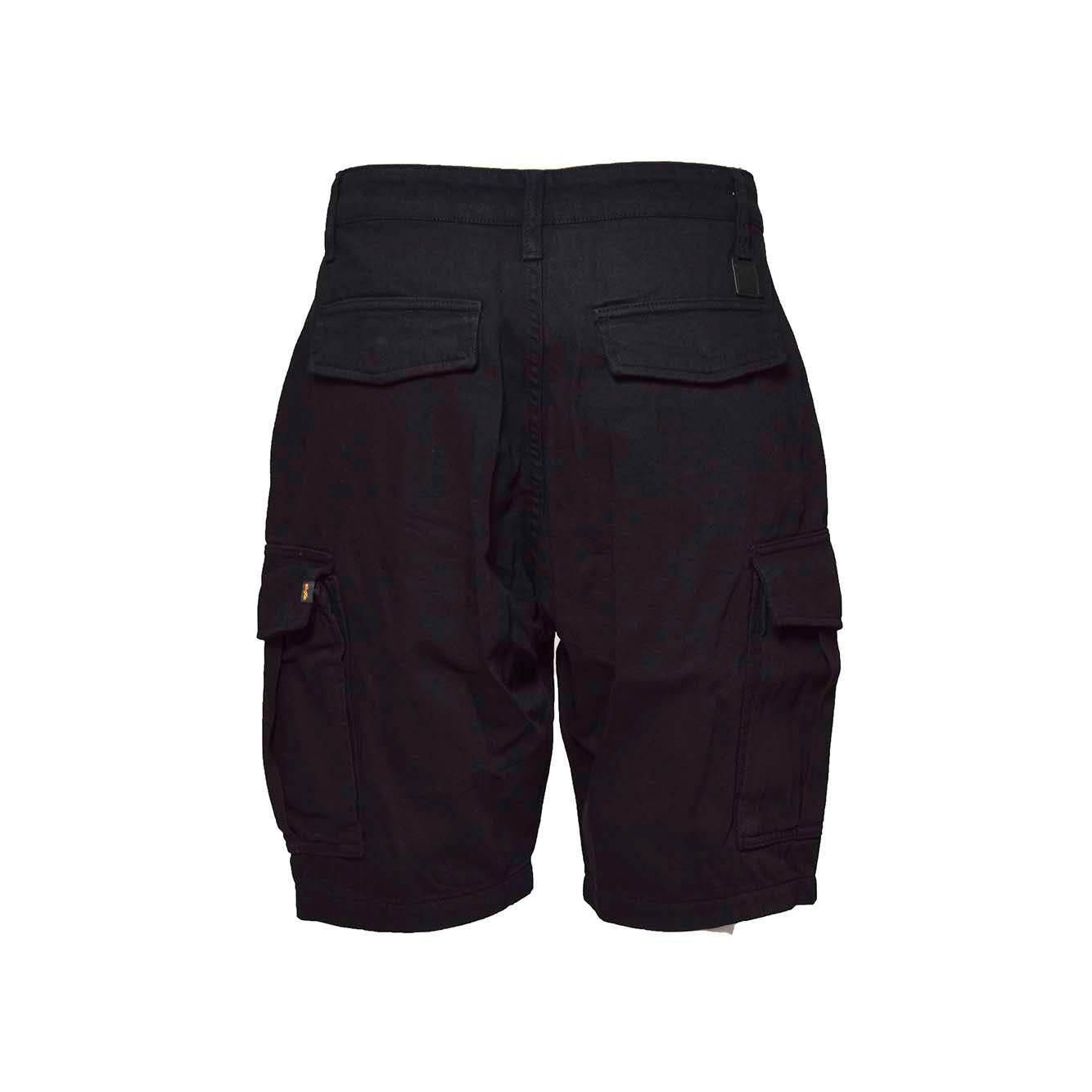 Bermuda cargo Aircraft in cotone nero Alpha Industries 