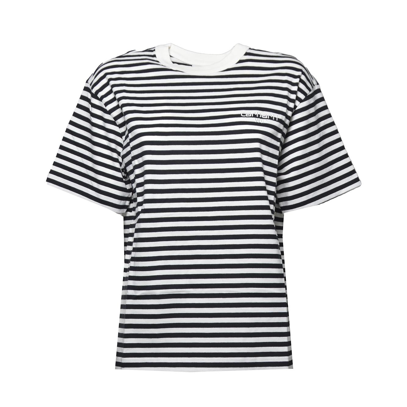 w' s/s ezra t-shirt cotton single jersey, righe 