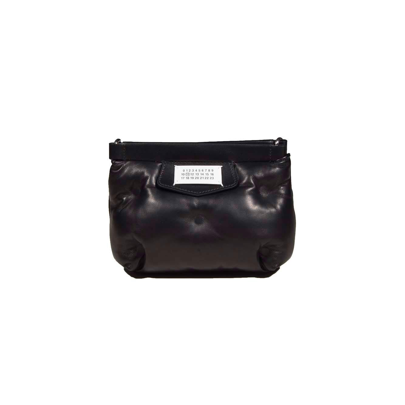 Pochette Glam Slam red carpet mini in pelle nera Maison Margiela 