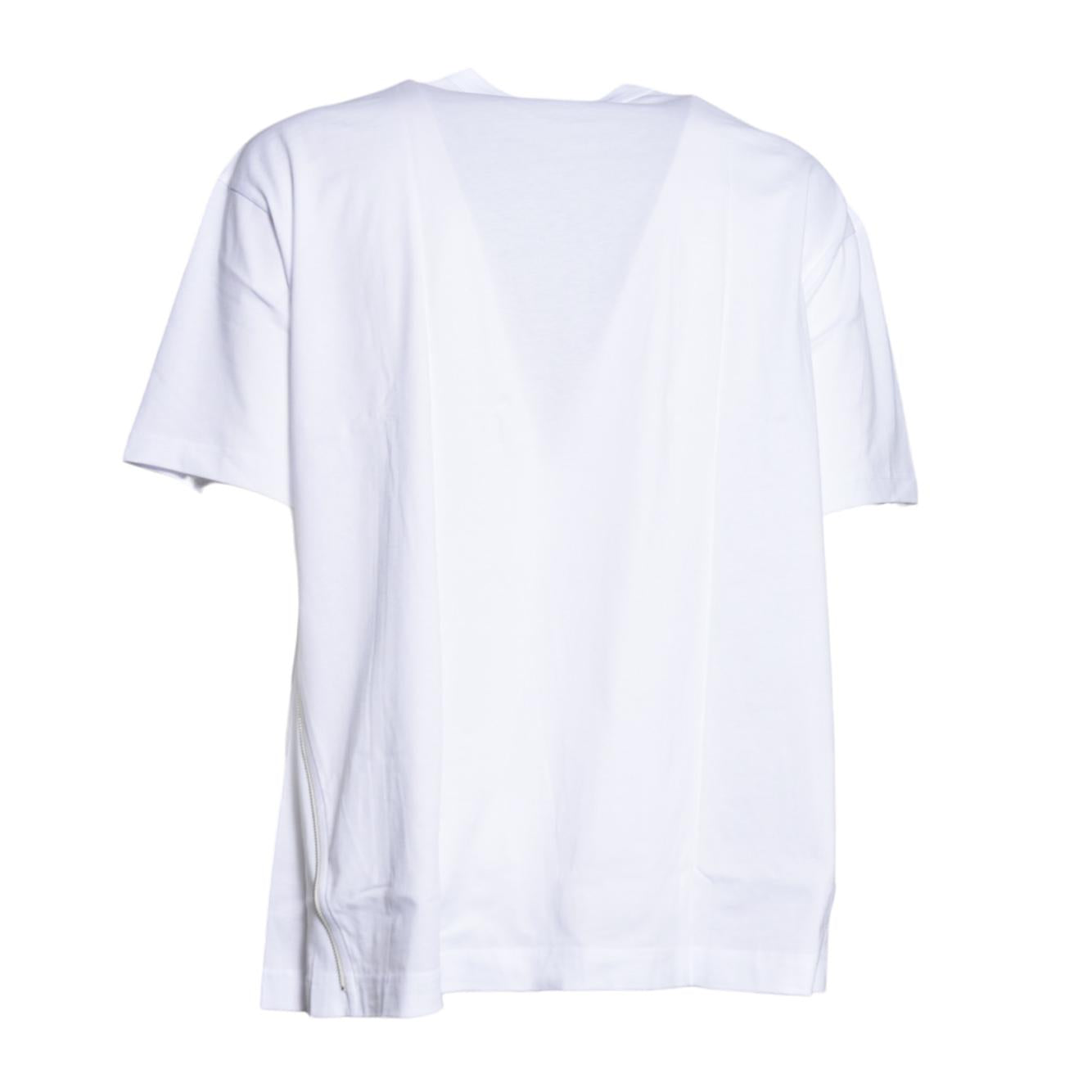 mens t-shirt zip estensione laterale 
