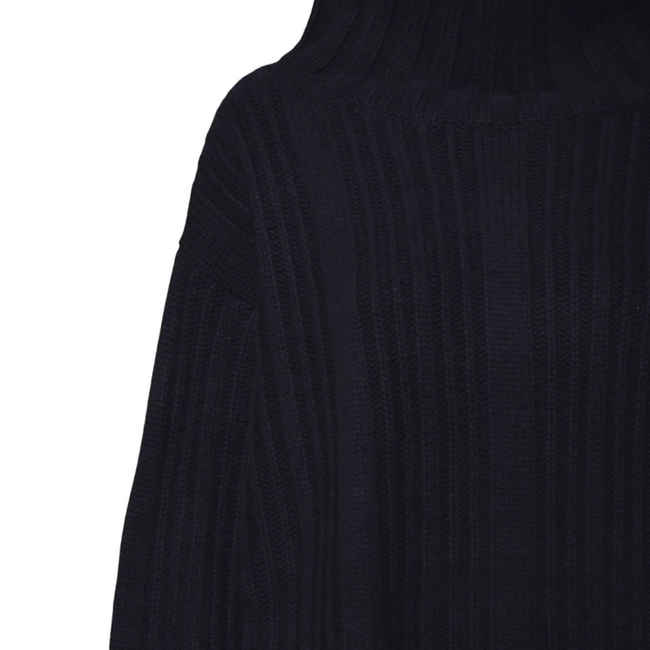 Pullover Vitalba dolcevita in lana e cashmere nero Max Mara 