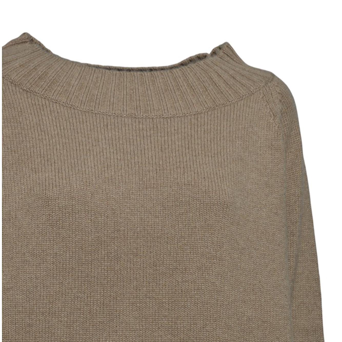 Pullover Radames off-shoulder in lana e cachemire cammello Max Mara 