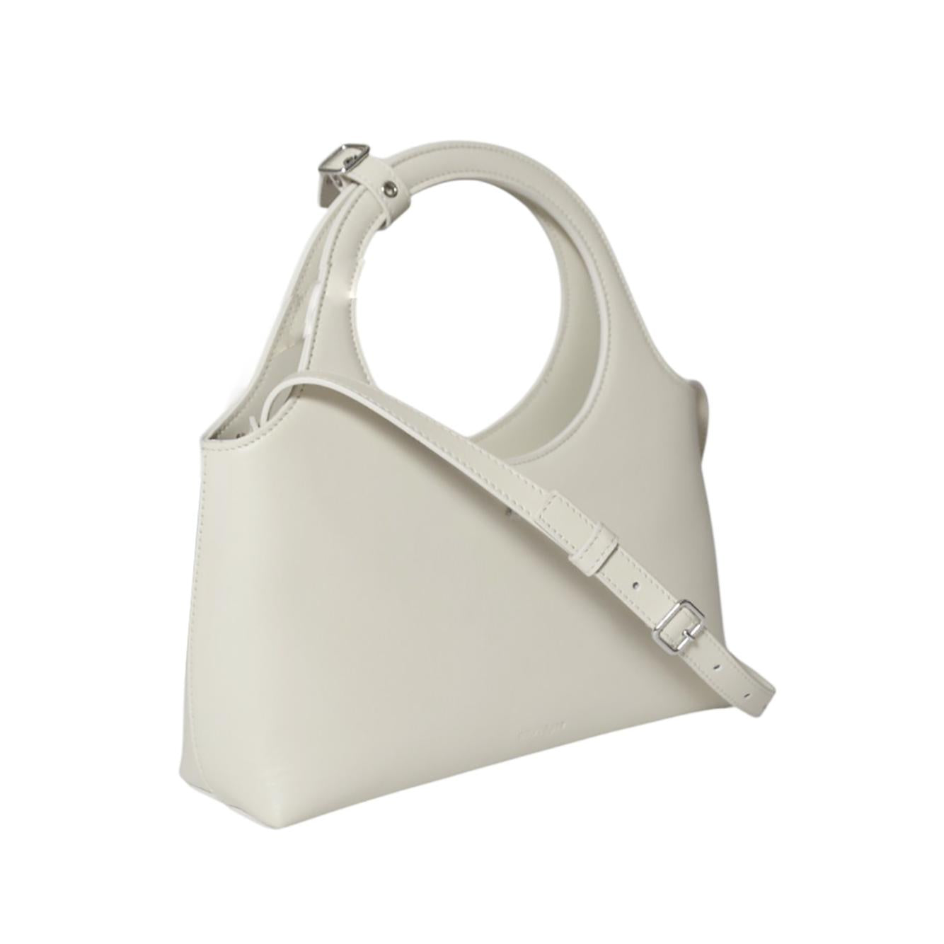 Borsa Holy Day in pelle bianco gesso Courrèges 