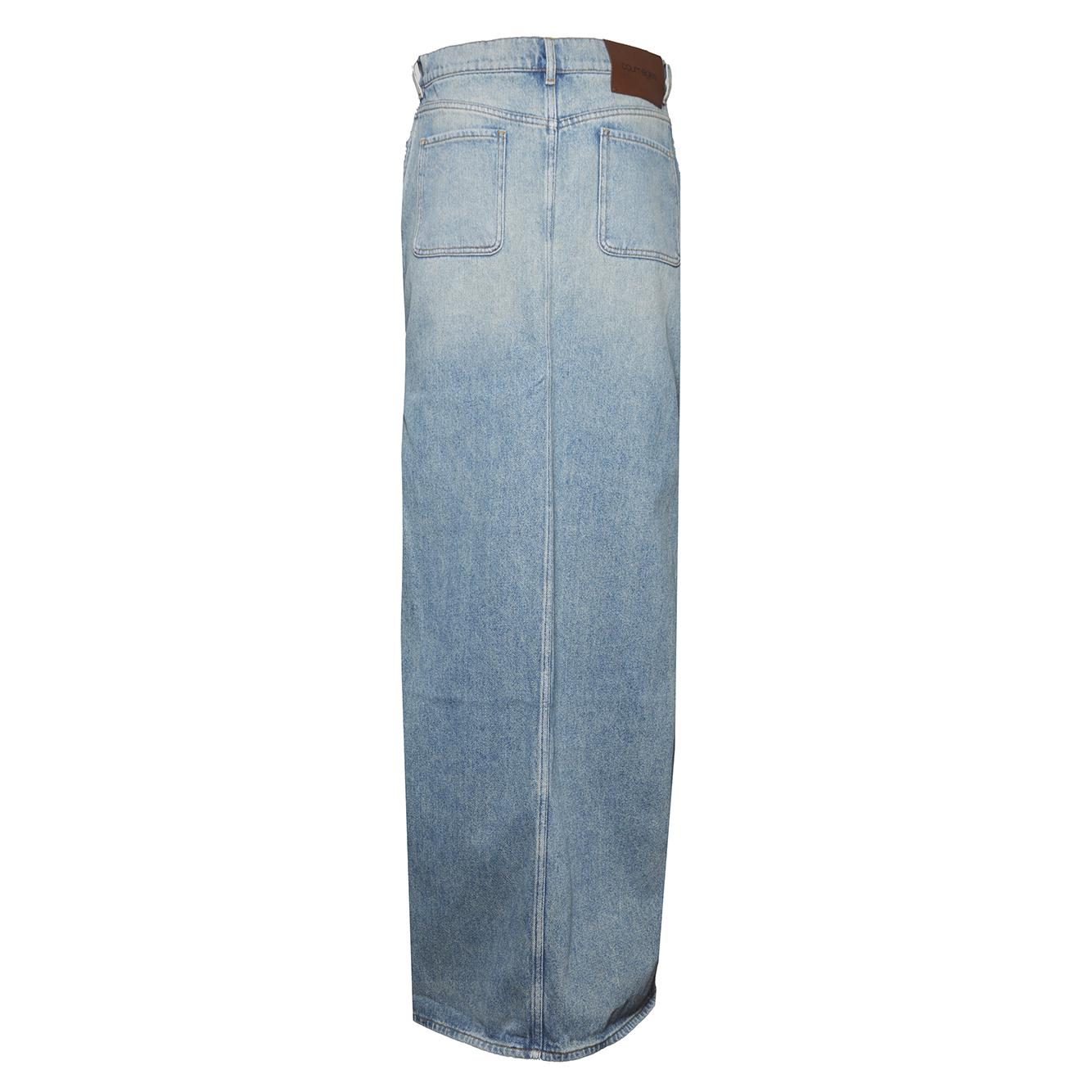 skirt circle edged denim 