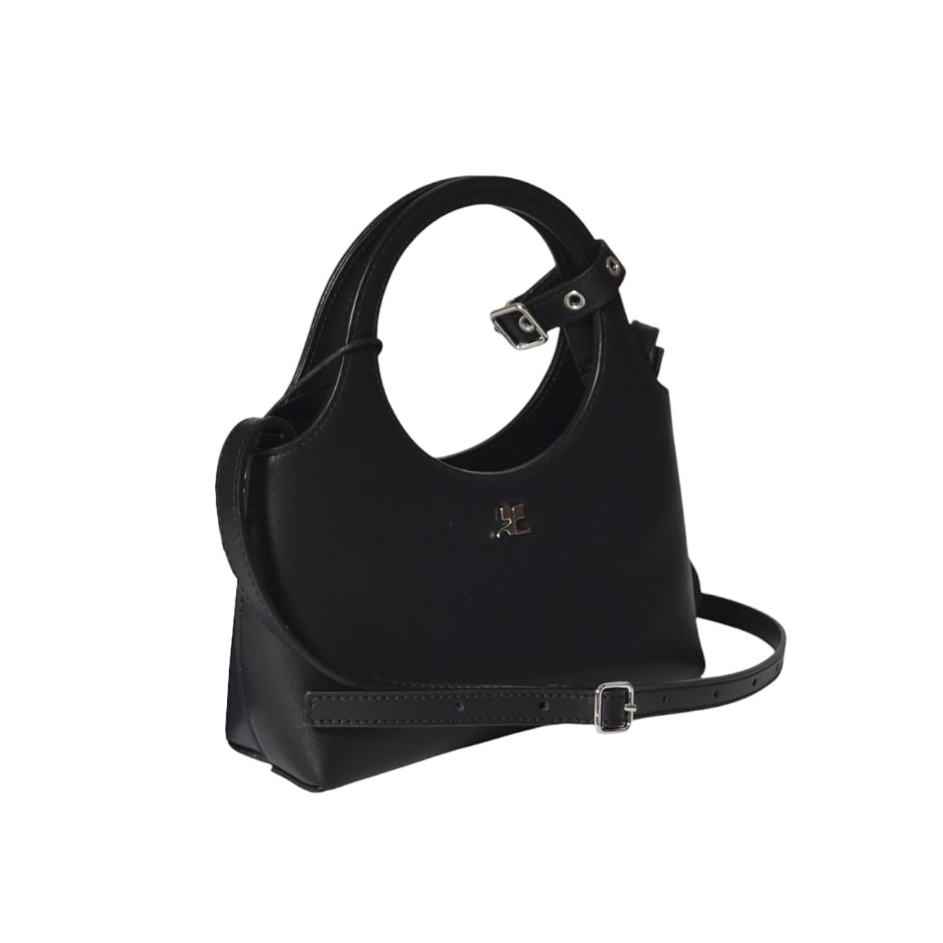 Borsa Mini Holy Day in pelle nera Courrèges 