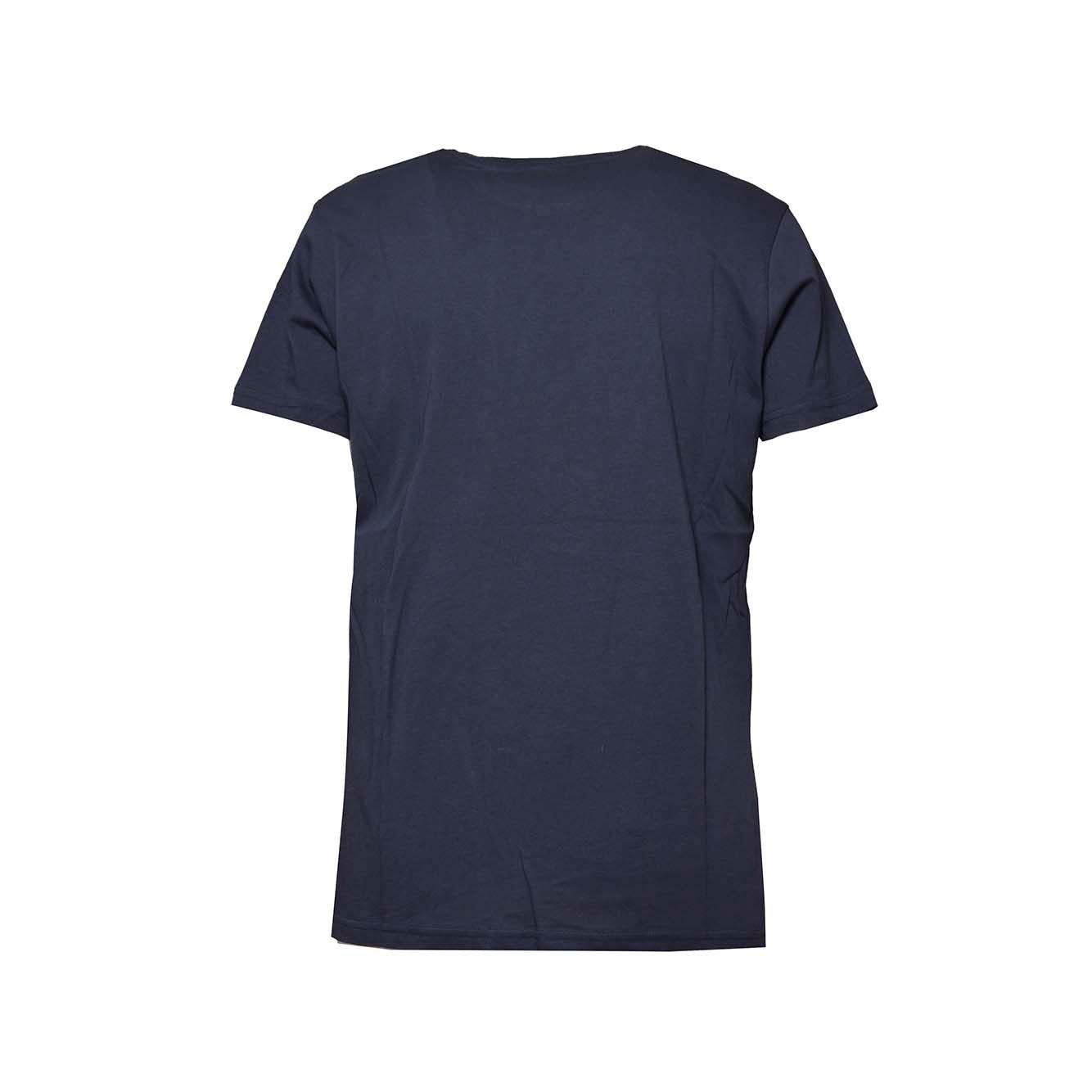 T-shirt Basic Small Logo in cotone blu Alpha Industries 