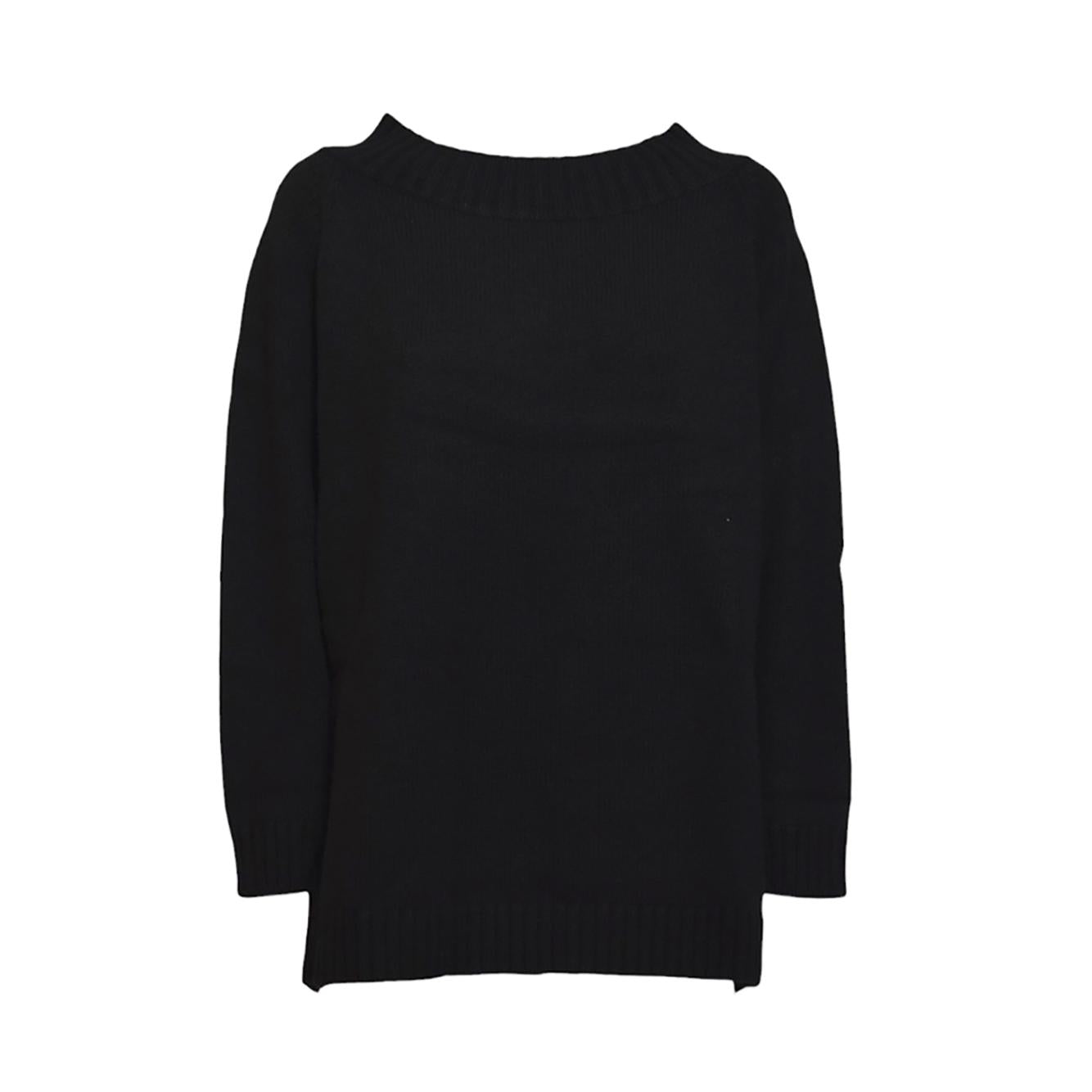 Pullover Radames off-shoulder in lana e cachemire nero Max Mara 