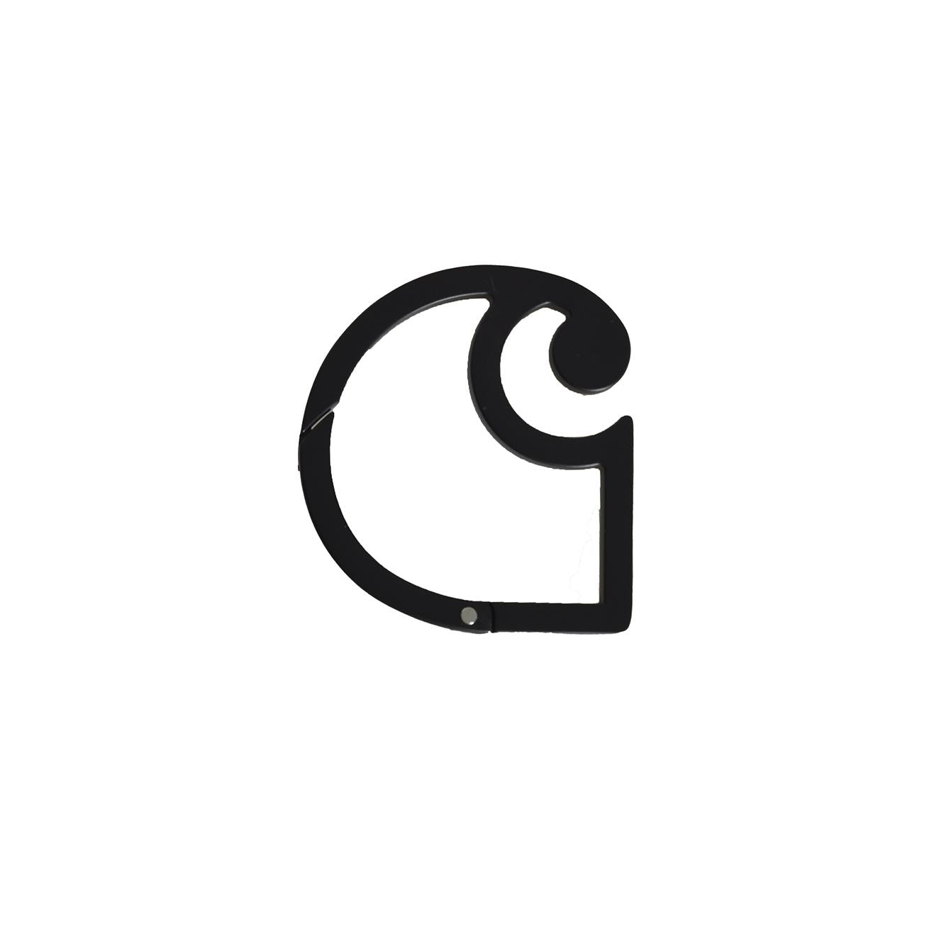 c-logo carabiner zinc alloy brown 