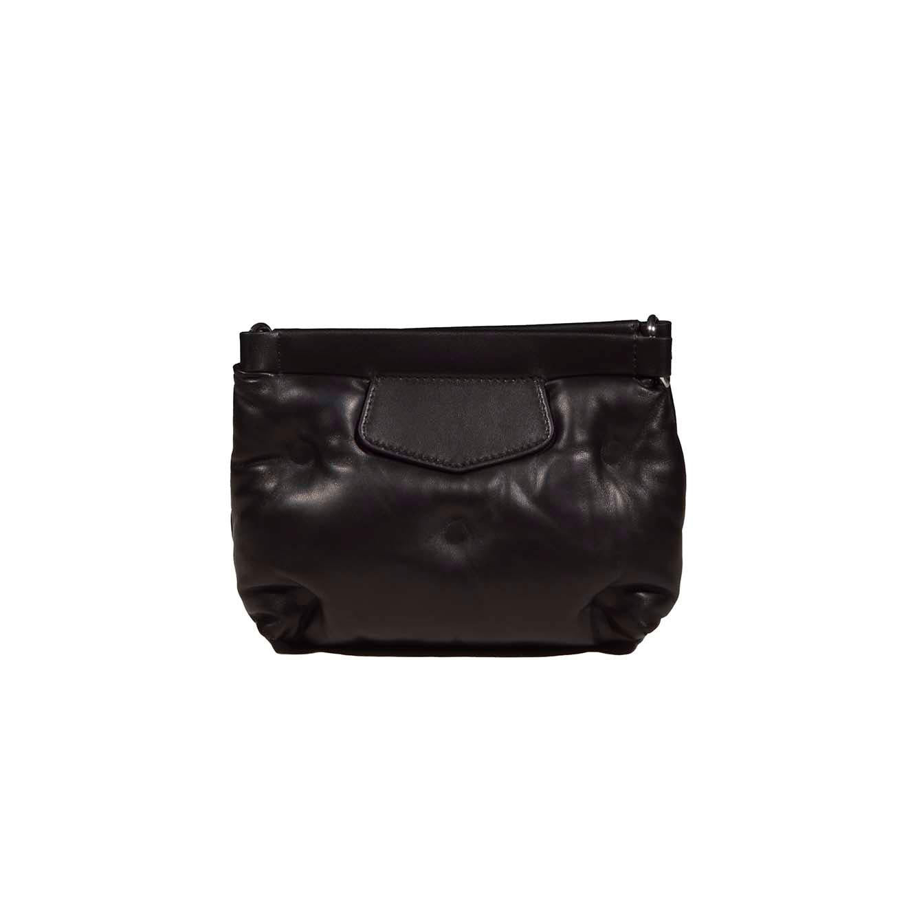 Pochette Glam Slam red carpet mini in pelle nera Maison Margiela 