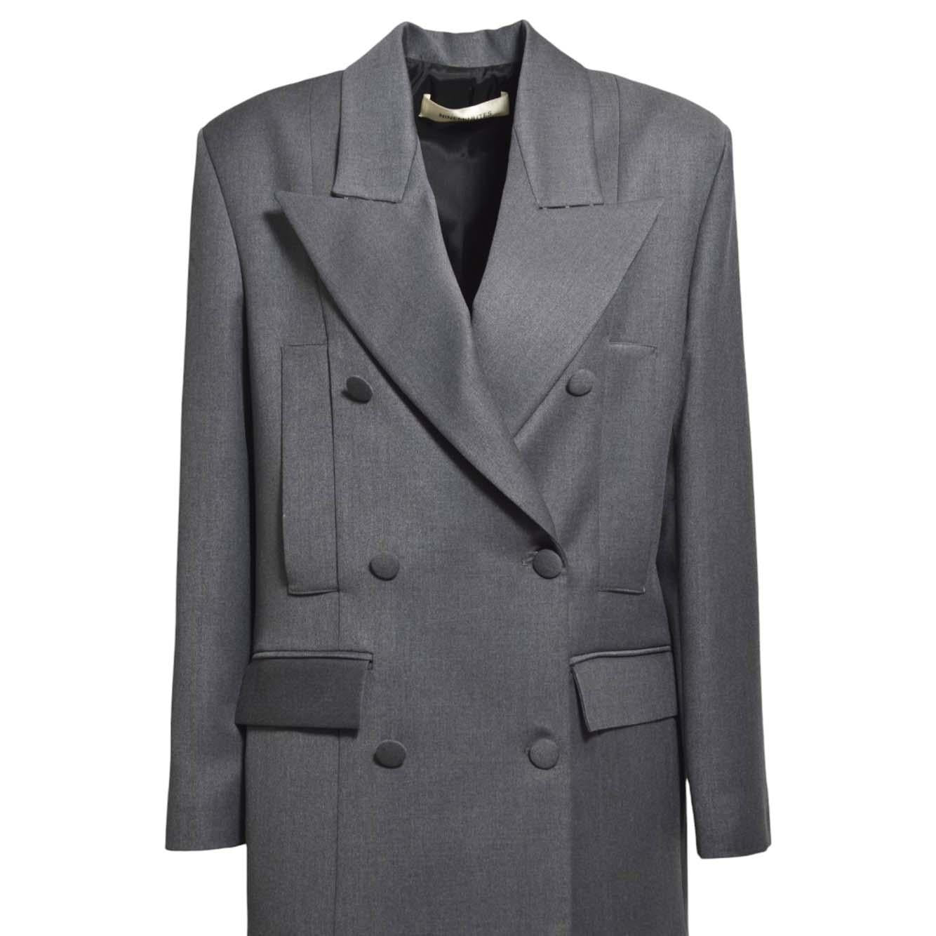 Blazer Vigogna over in viscosa grigio Nineminutes 